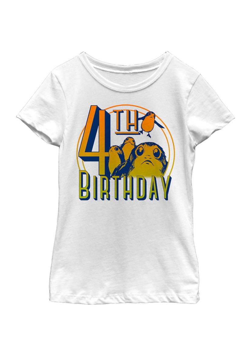 Girls 46x Star Wars Four Porgy Birthday Graphic Top