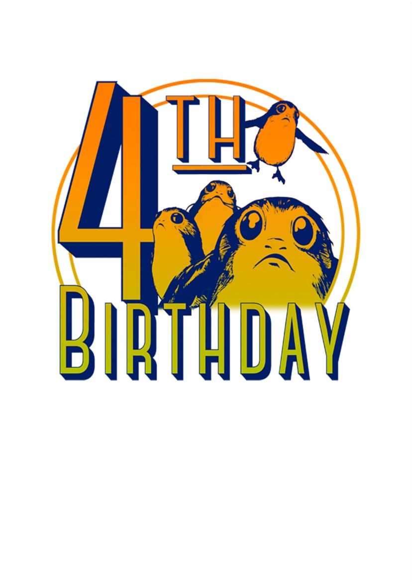 Girls 46x Star Wars Four Porgy Birthday Graphic Top