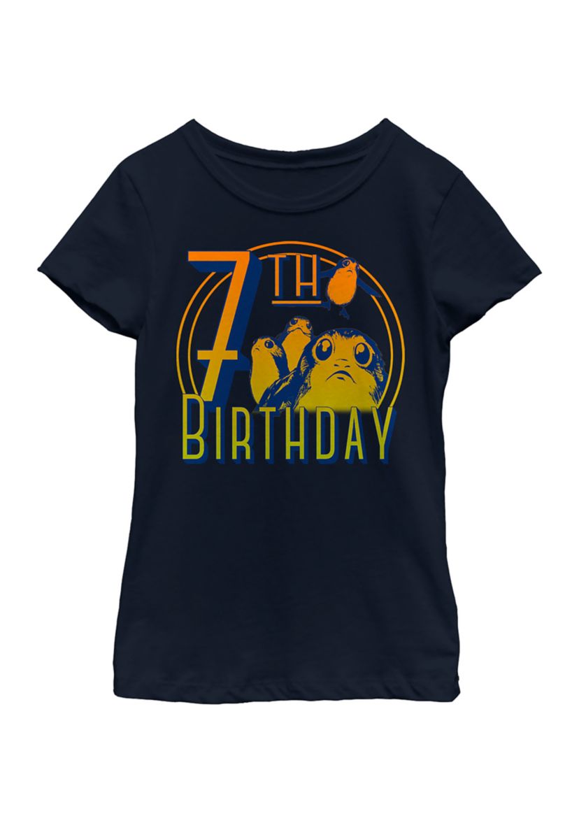 Girls 46x Star Wars Seven Porgy Birthday Graphic Top