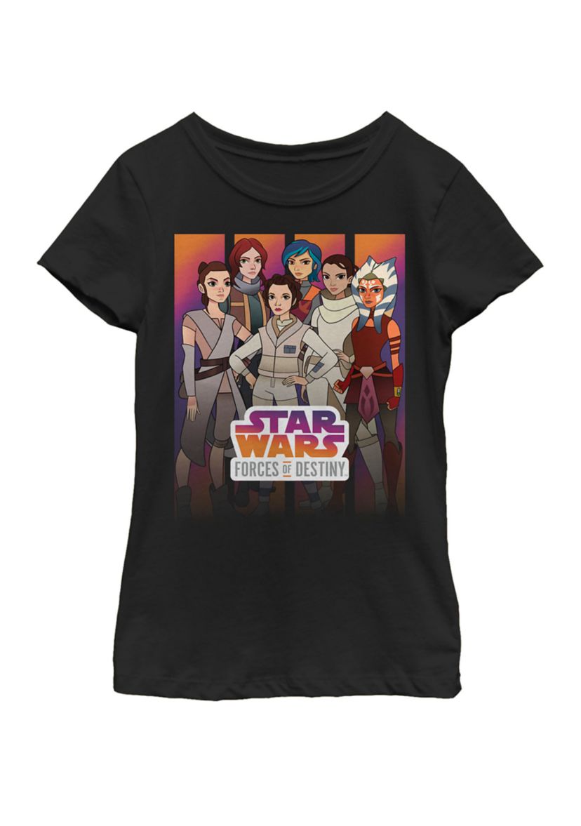 Girls 7-16 Forces of Destiny Heroines Group Shot Short Sleeve Graphic T-Shirt