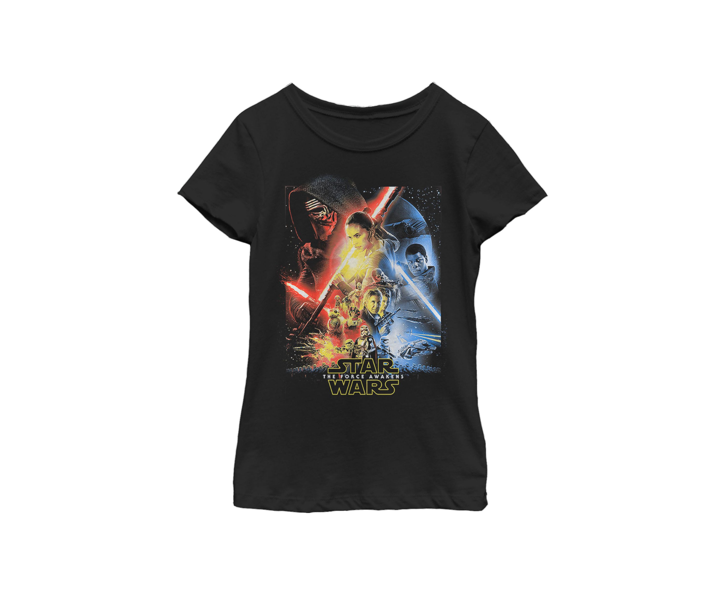  Girls 7-16 Divided Poster Short Sleeve Graphic T-Shirt 