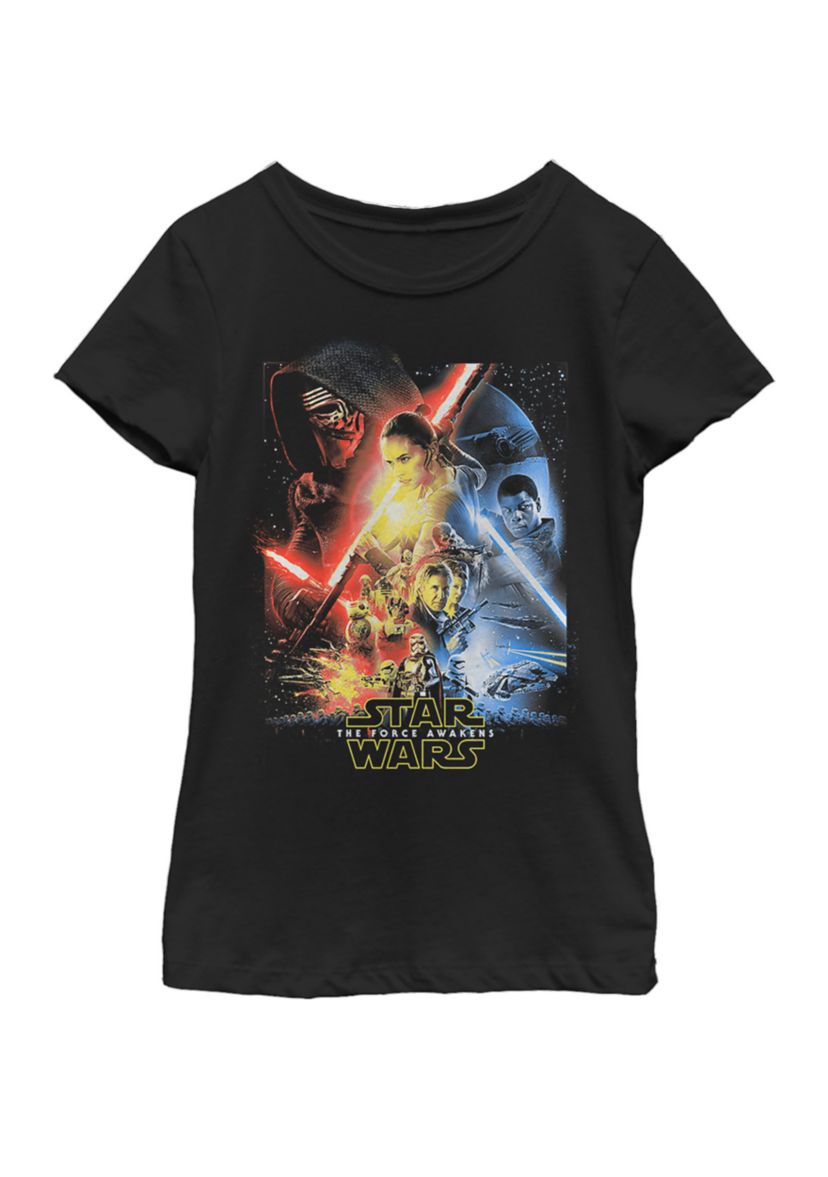  Girls 7-16 Divided Poster Short Sleeve Graphic T-Shirt 