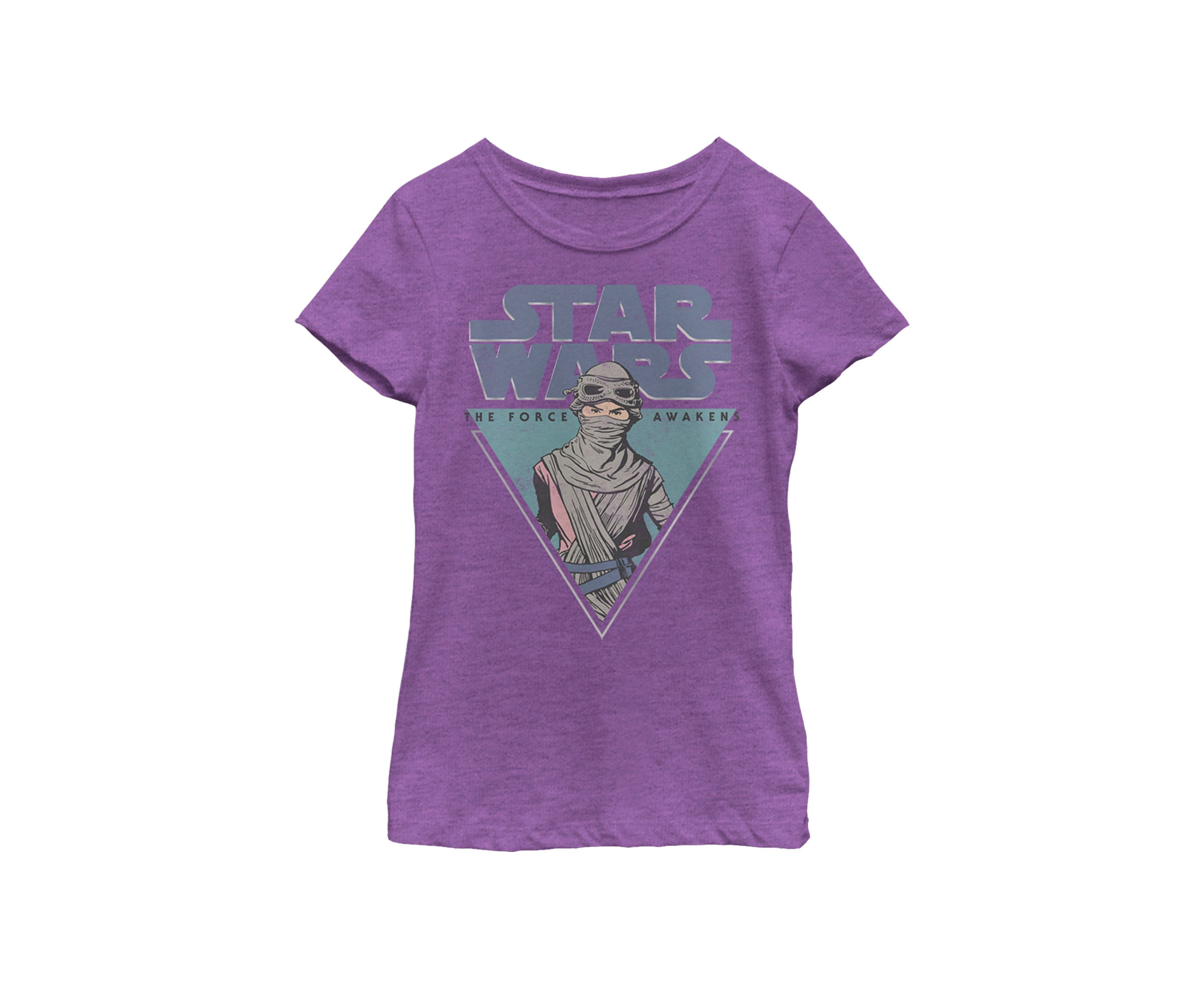  Girls 7-16 Rey Episode 7 Triangle Force Short Sleeve Graphic T-Shirt 