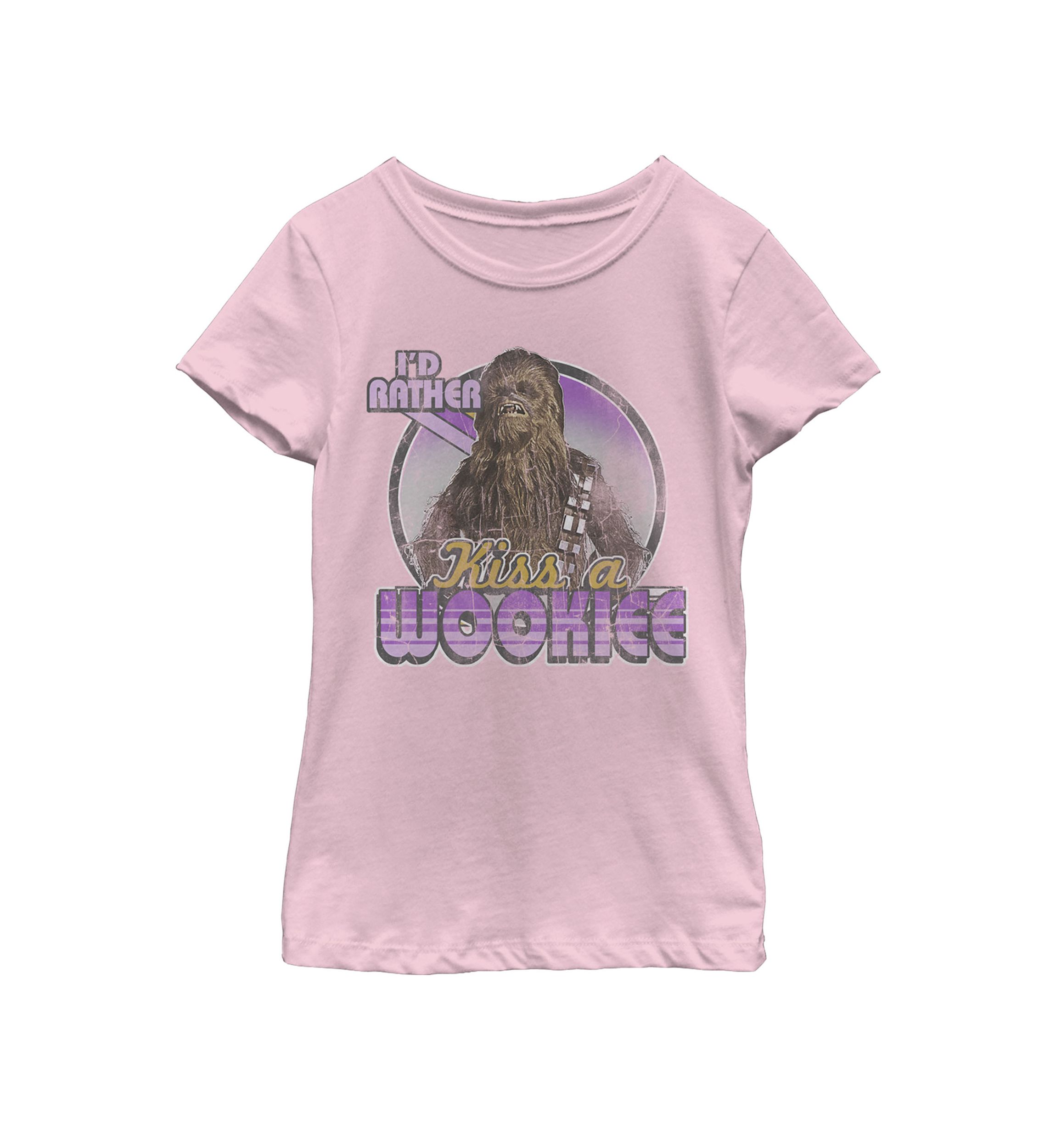  Girls 7-16 Chewbacca Id Rather Kiss A Wookie Short Sleeve Graphic T-Shirt 