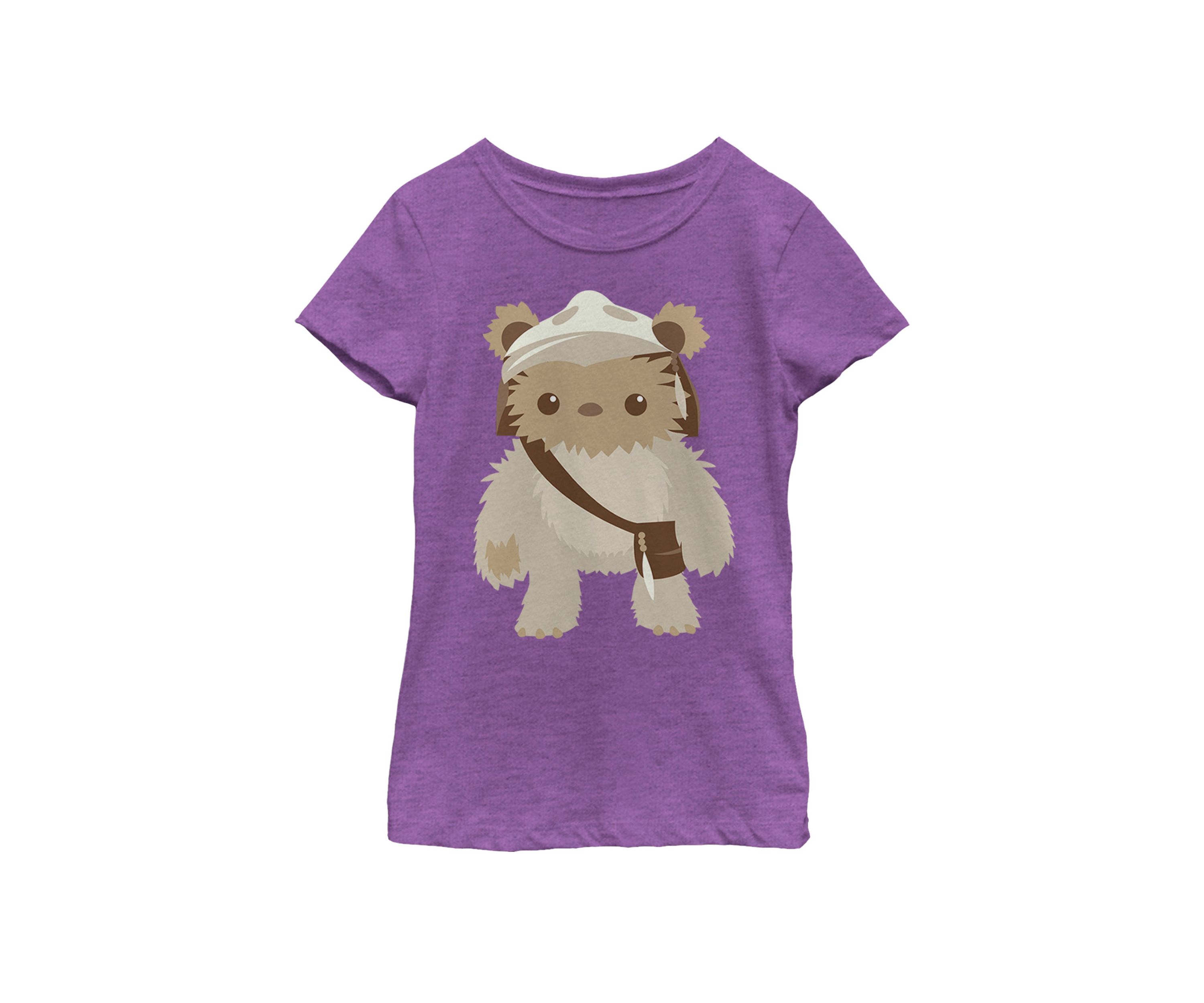  Girls 7-16 Lumat Ewok Cute Cartoon Warrior Short Sleeve Graphic T-Shirt 