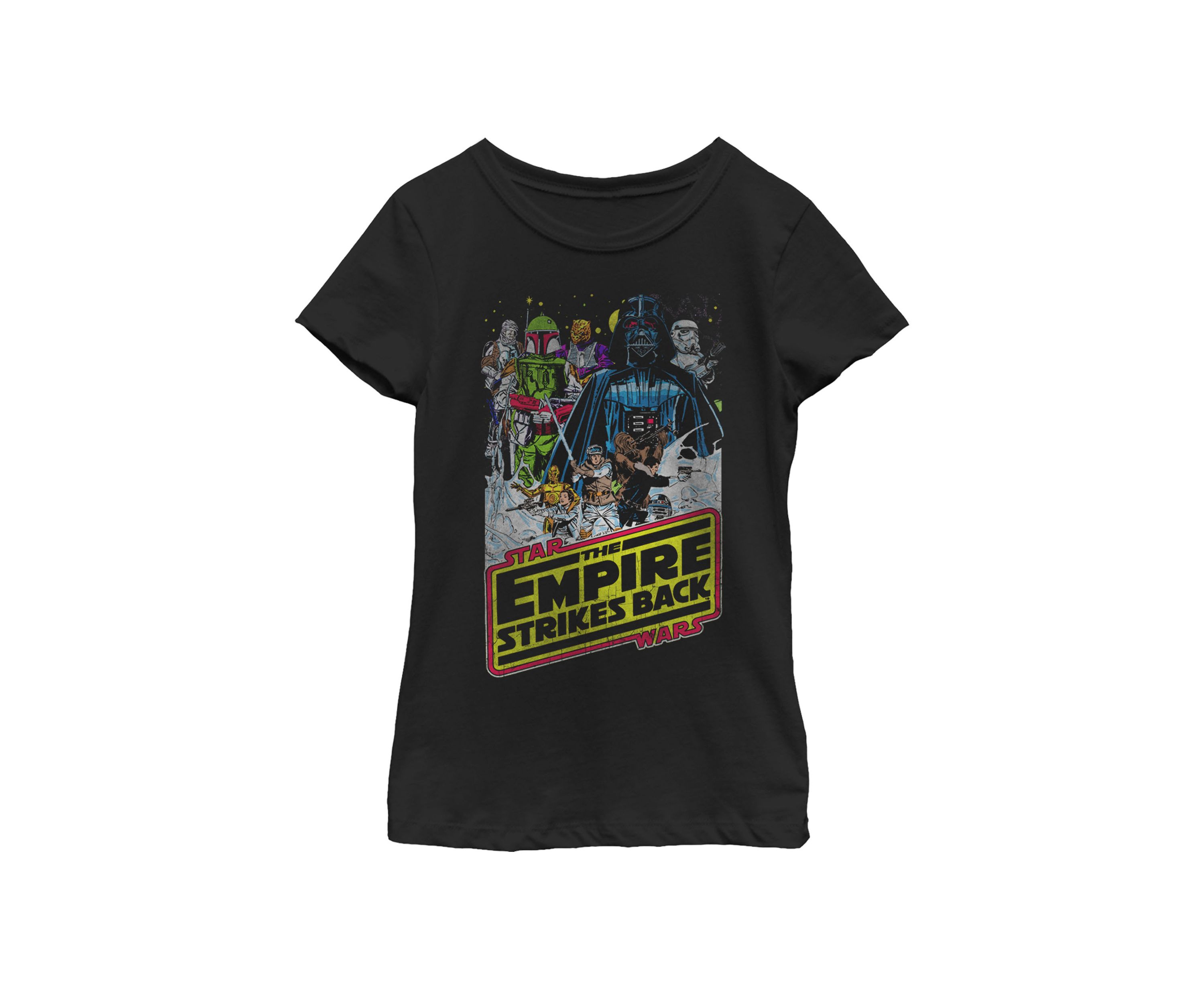  Girls 7-16 The Empire Strikes Back Poster Short Sleeve T-Shirt 