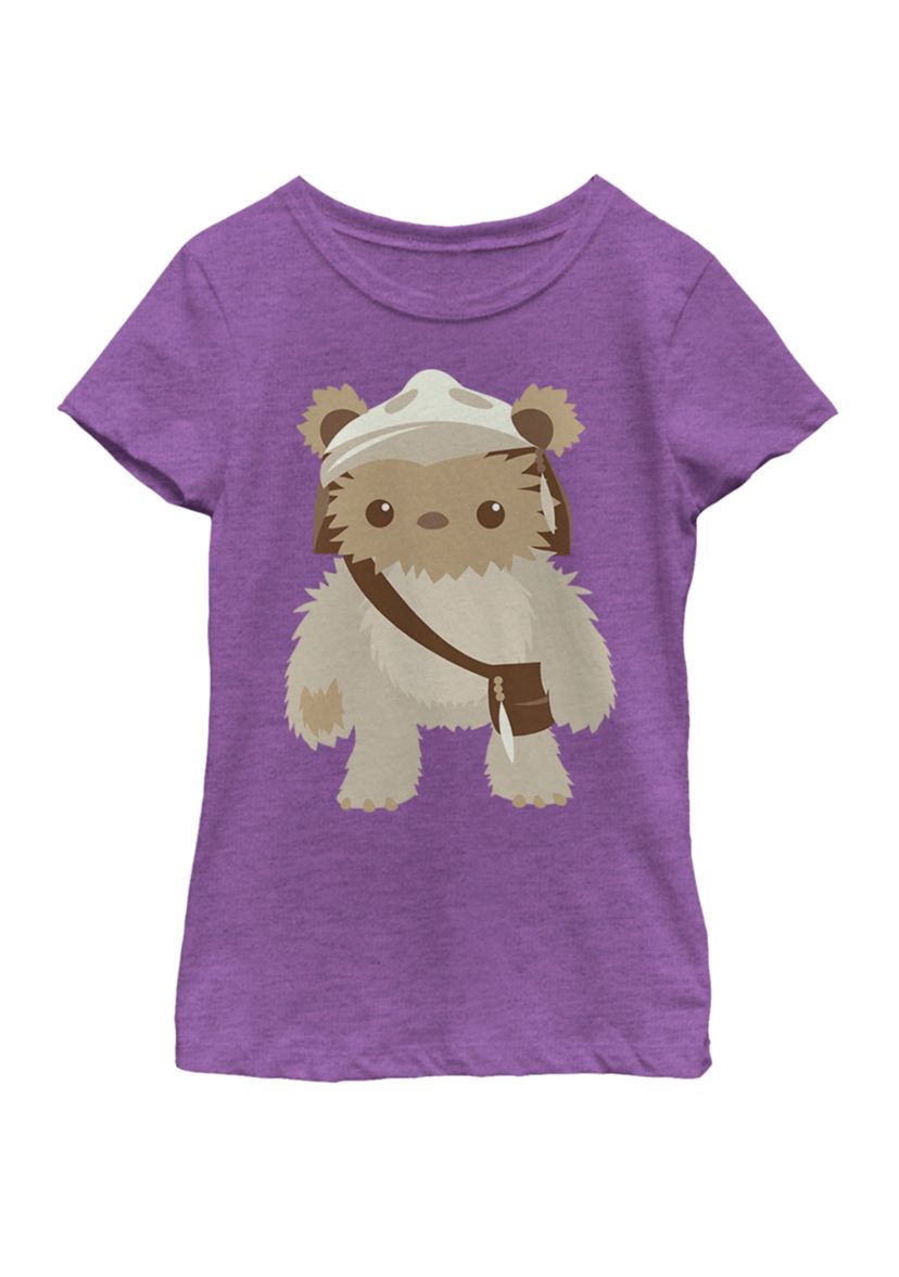 Girls 7-16 Lumat Ewok Cute Cartoon Warrior Short Sleeve Graphic T-Shirt