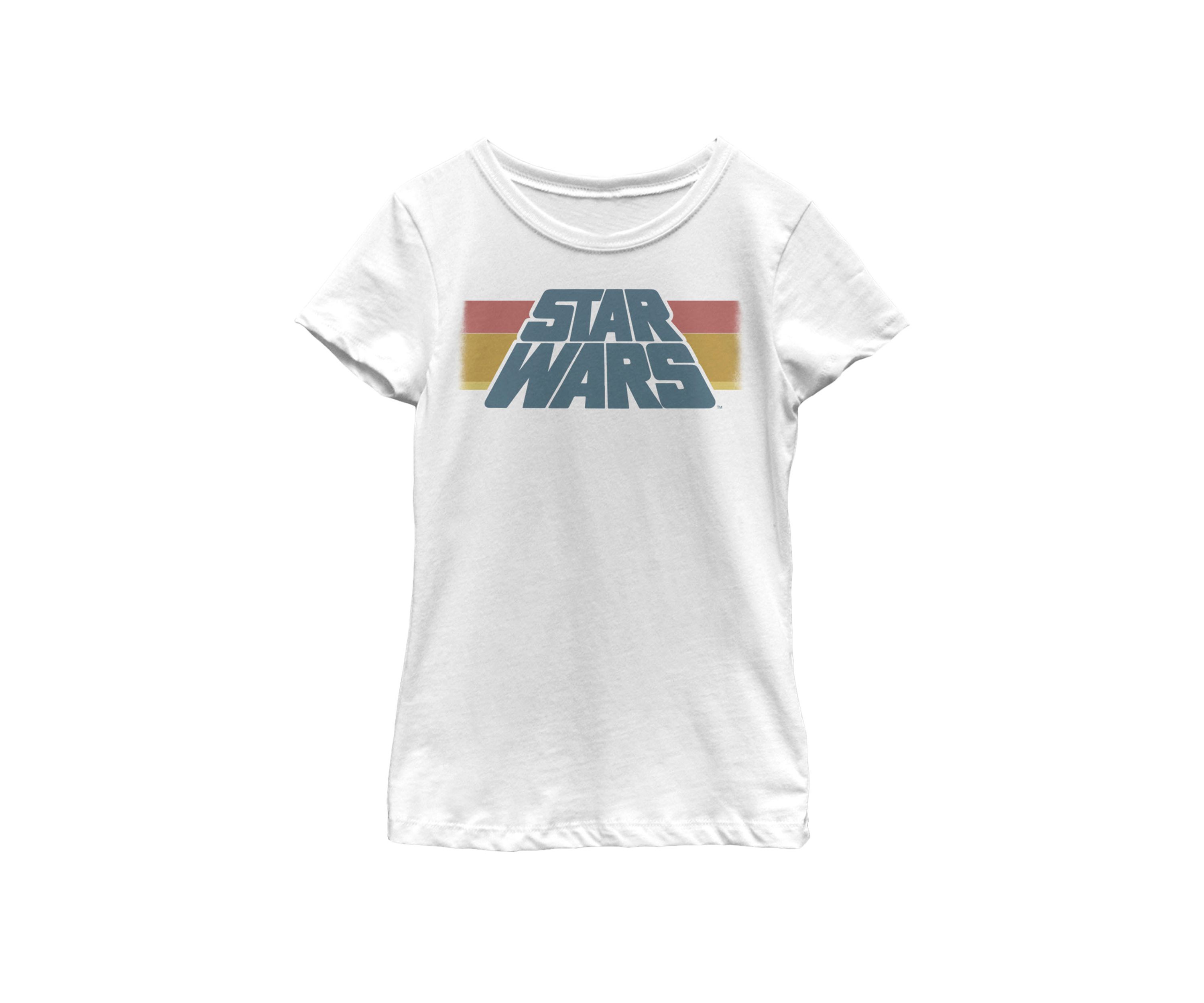Girls 7-16 Vintage Slanted Logo Retro Striped Short Sleeve Graphic T-Shirt 