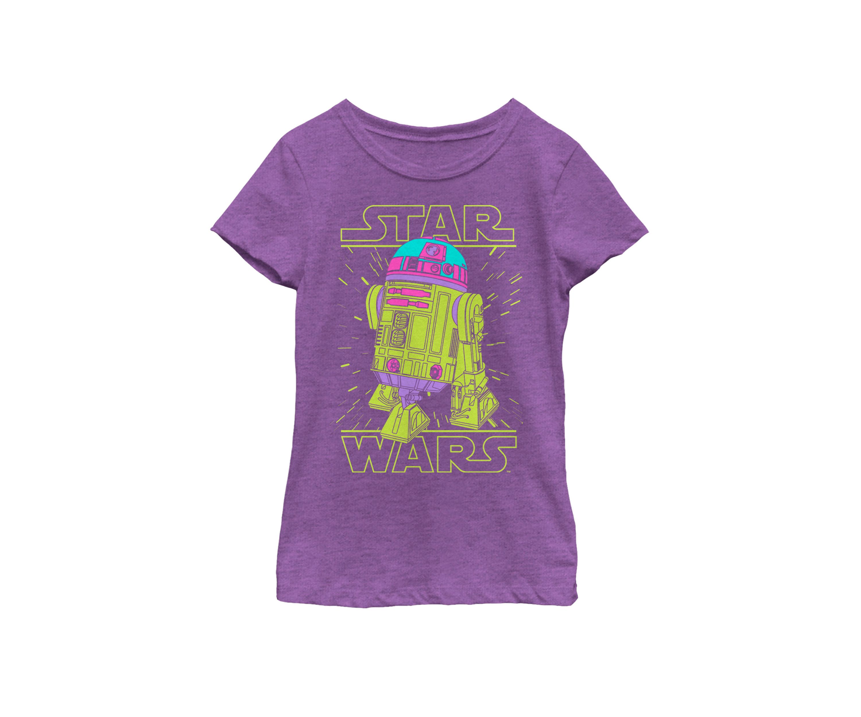 Girls 7-16 Neon R2-D2 Short Sleeve Graphic T-Shirt 