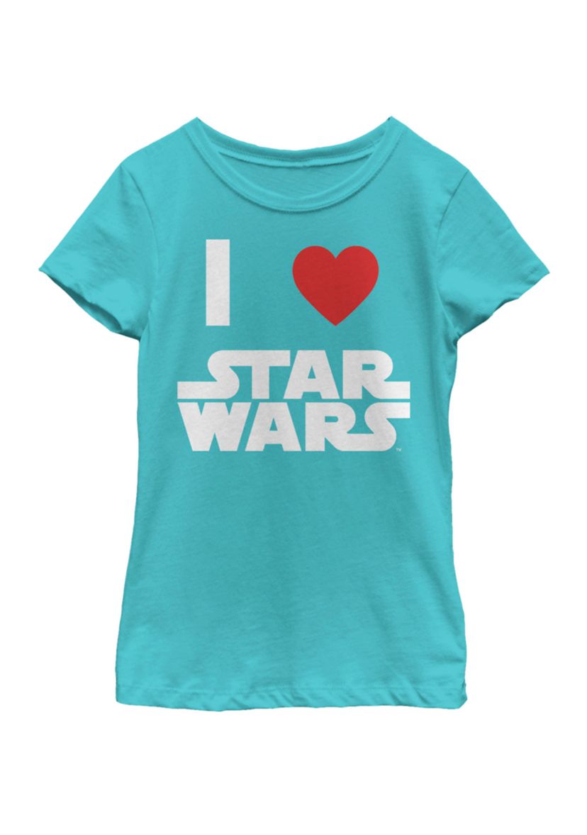 Girls 7-16 I Love Star Wars Short Sleeve T-Shirt