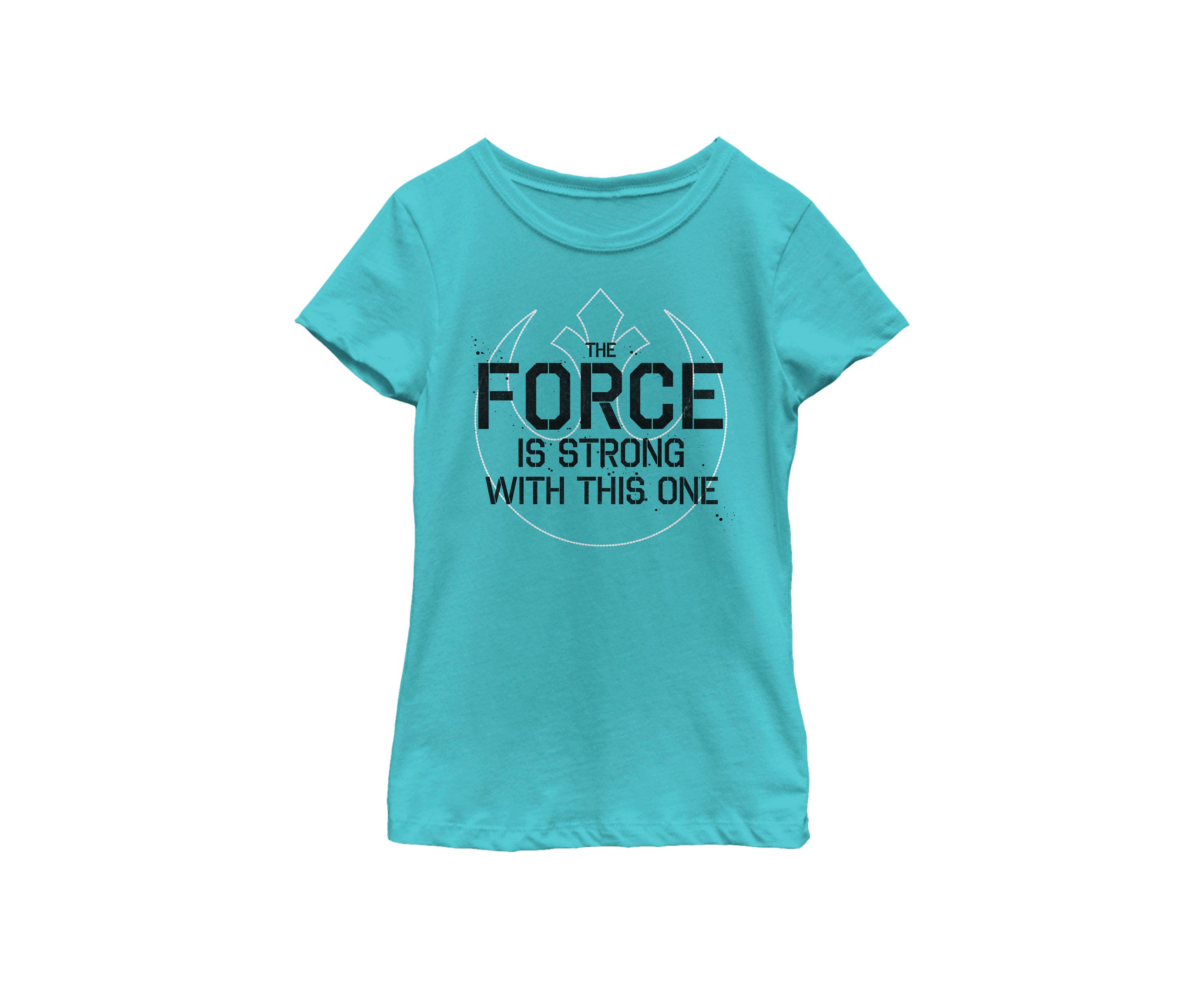 Girls 7-16 Force Is Strong Rebel Fade Symbol Short Sleeve Graphic T-Shirt 