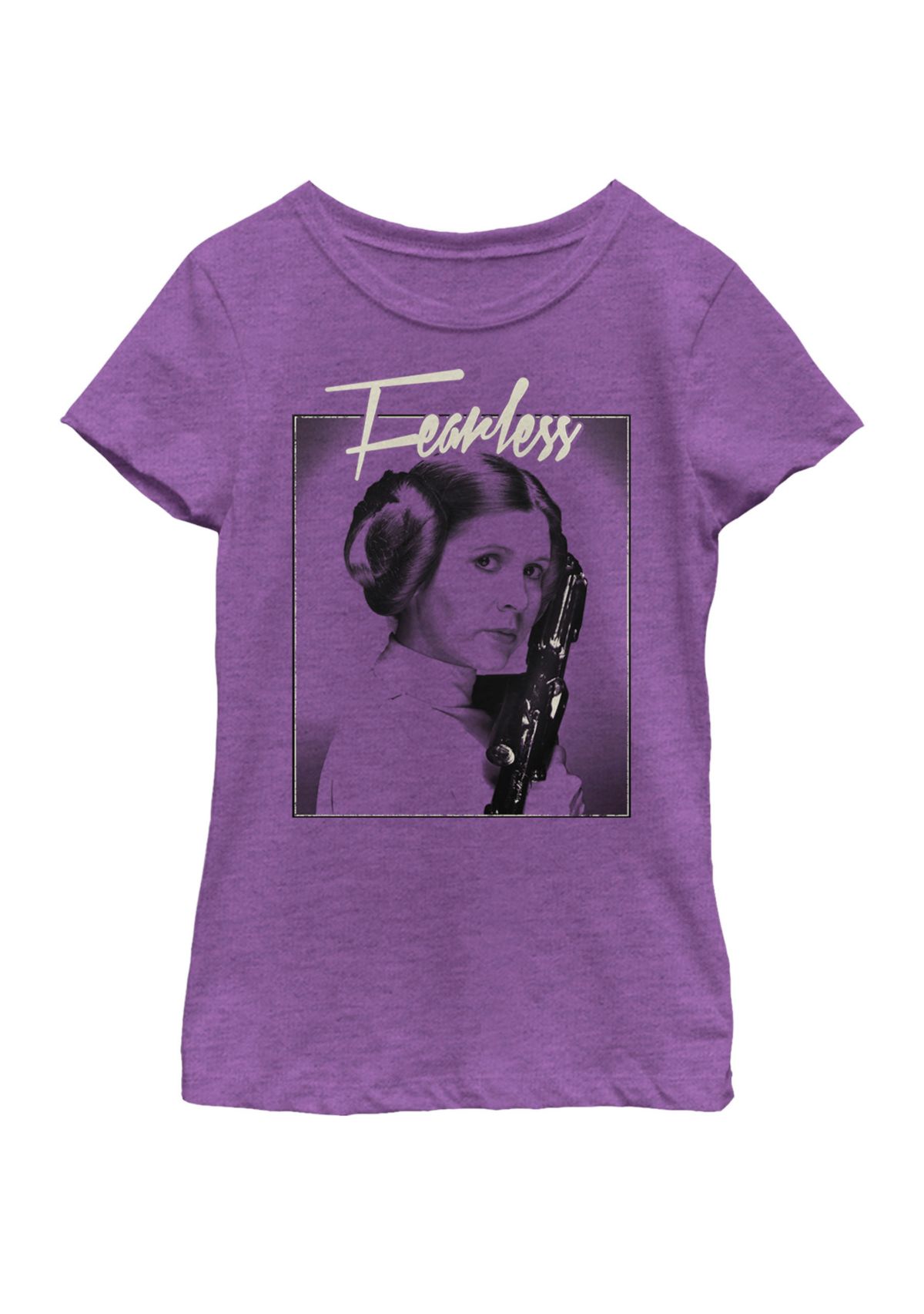 Star Wars Girls 7-16 Princess Leia Fearless Profile Poster Short Sleeve ...