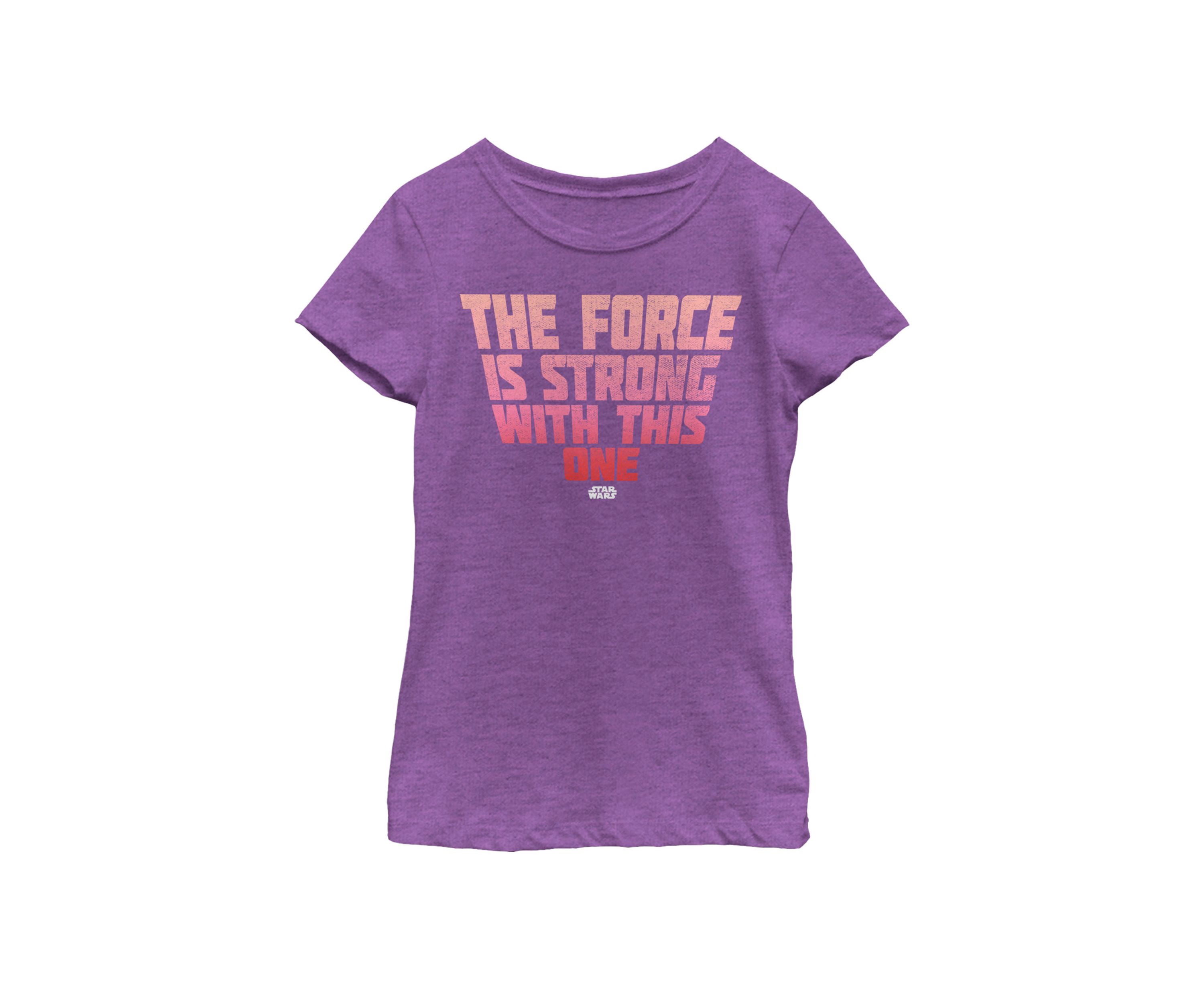 Girls 7-16 The Force Stacked Quote Short Sleeve Graphic T-Shirt 