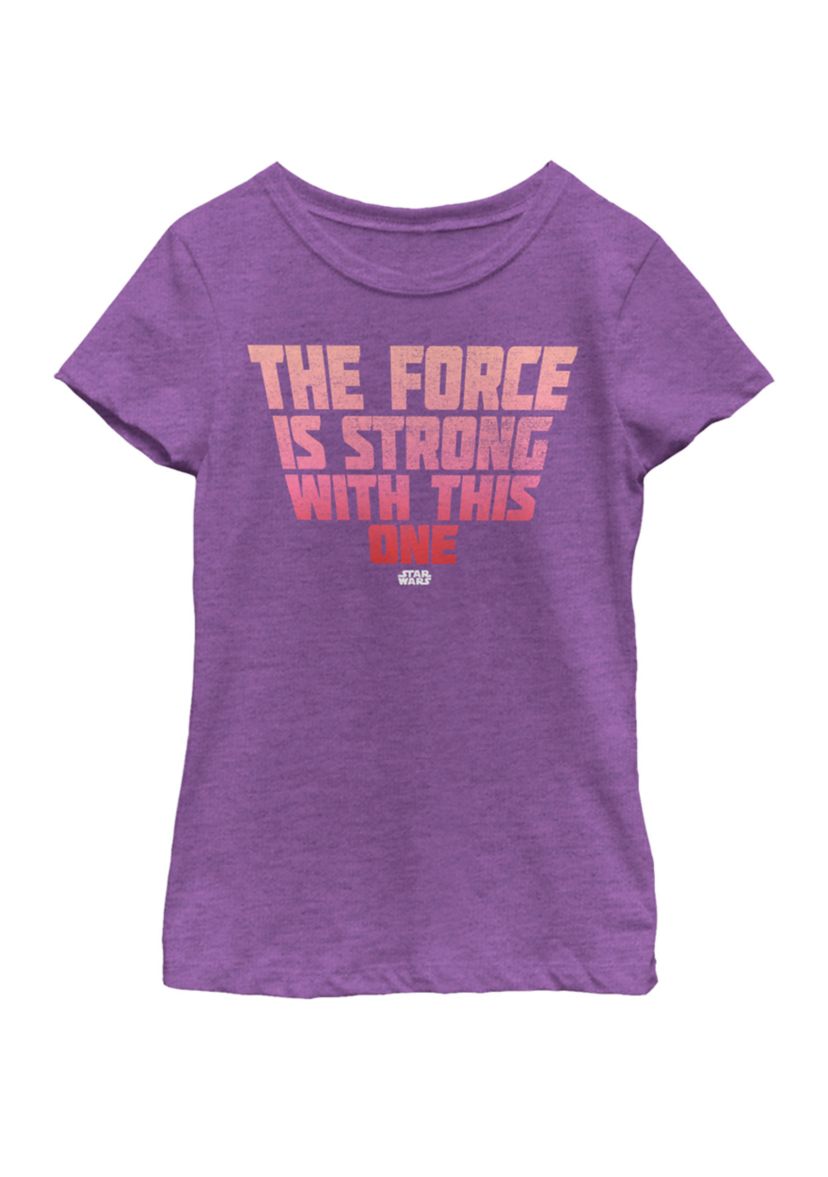 Girls 7-16 The Force Stacked Quote Short Sleeve Graphic T-Shirt 