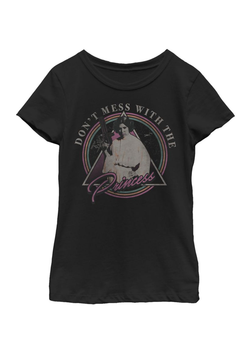 Girls 7-16 Leia Dont Mess With The Princess Short Sleeve Graphic T-Shirt 