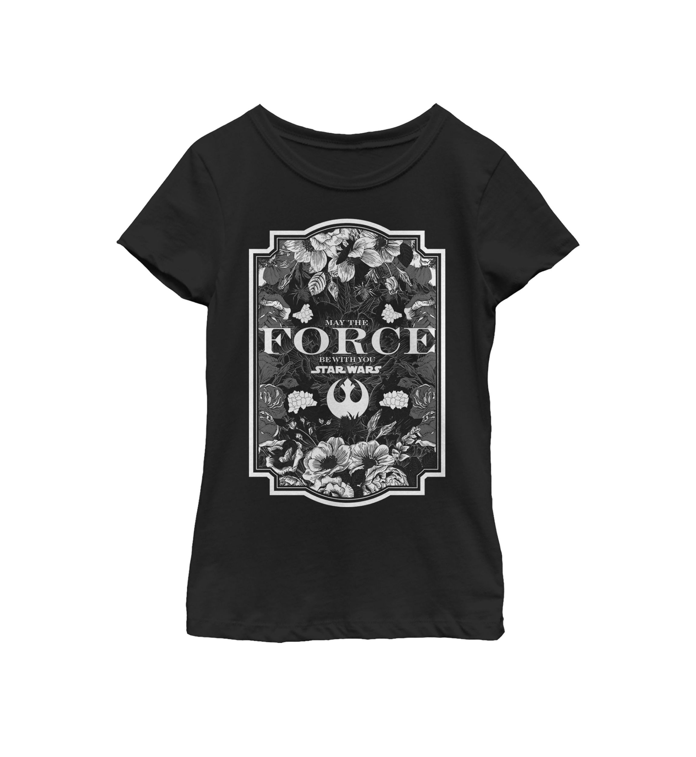 Girls 7-16 Floral Force Poster Short Sleeve Graphic T-Shirt