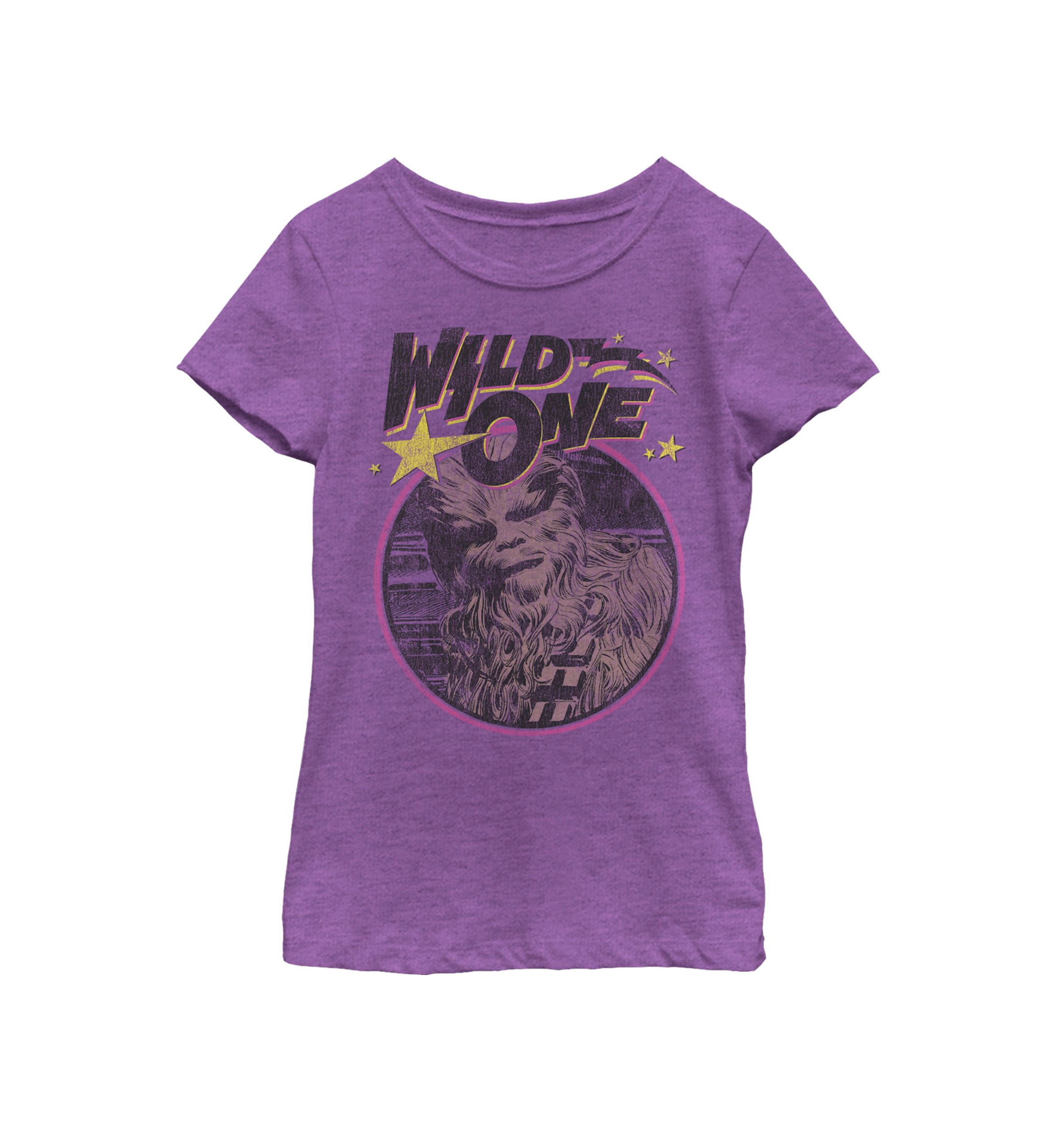  Girls 7-16 Chewbacca Wild One Short Sleeve Graphic T-Shirt 