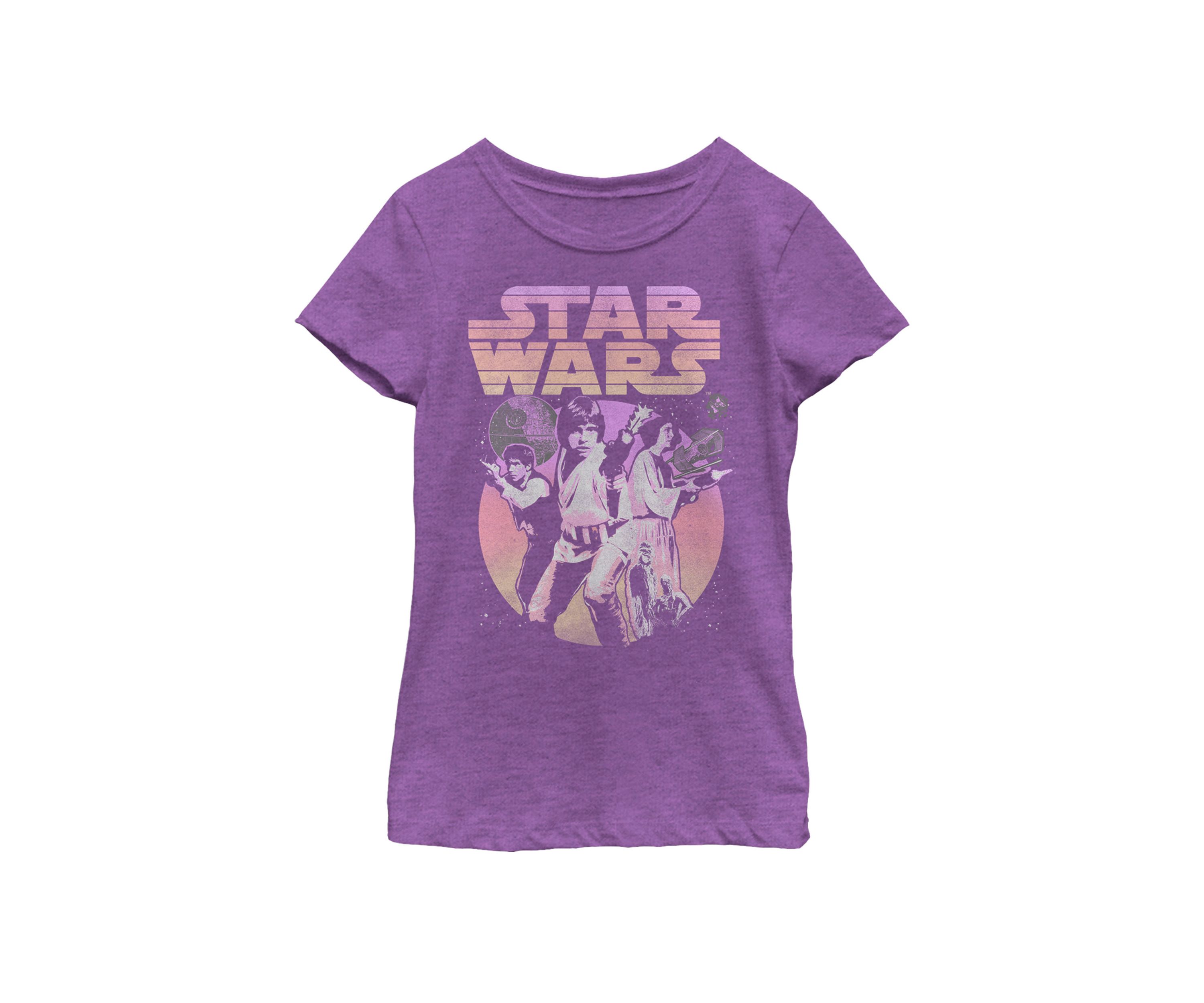 Girls 7-16 Retro Gradient Group Poster Short Sleeve Graphic T-Shirt 