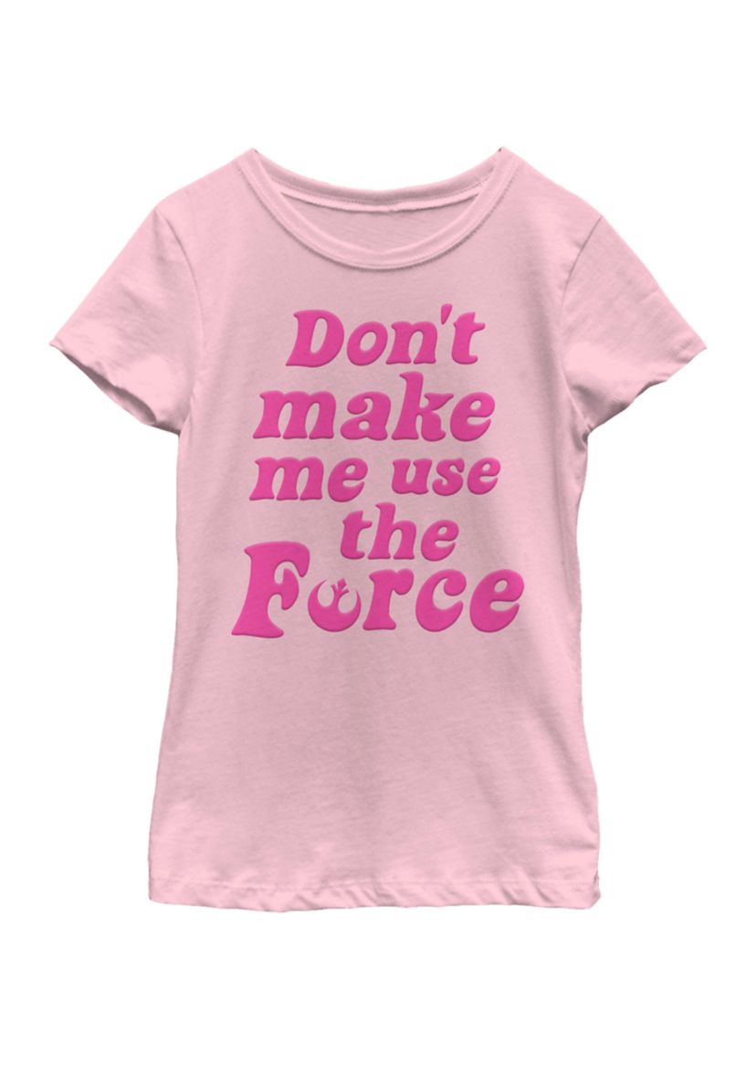  Girls 7-16 Retro Force Quote Short Sleeve Graphic T-Shirt 