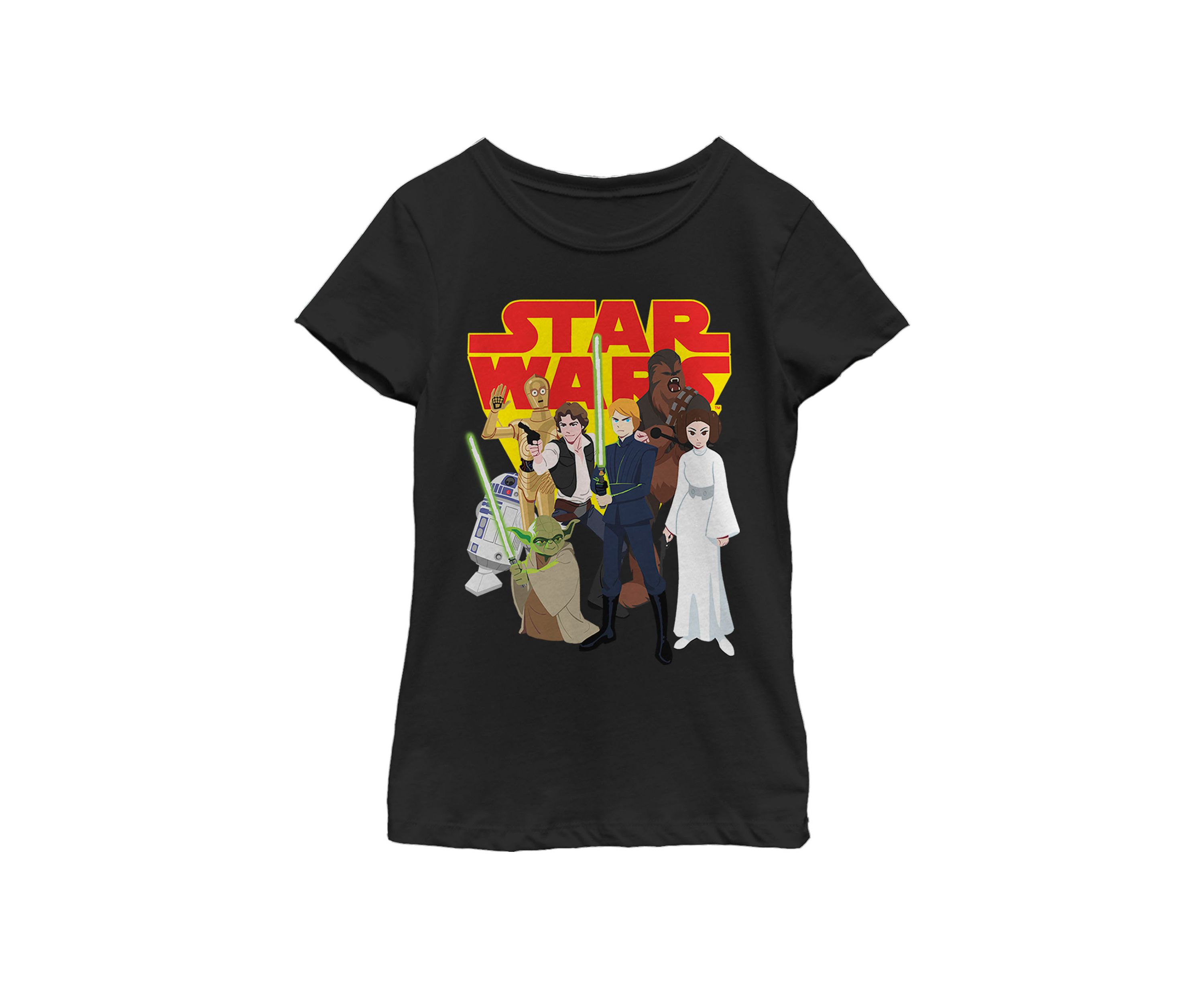 Girls 7-16 Galaxy Of Adventures Hero Group Shot G1P Short Sleeve Graphic T-Shirt 