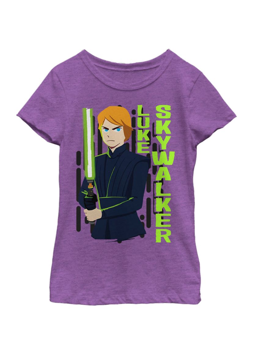 Girls 7-16 Galaxy Of Adventures Luke Jedi Saber B1P Short Sleeve Graphic T-Shirt