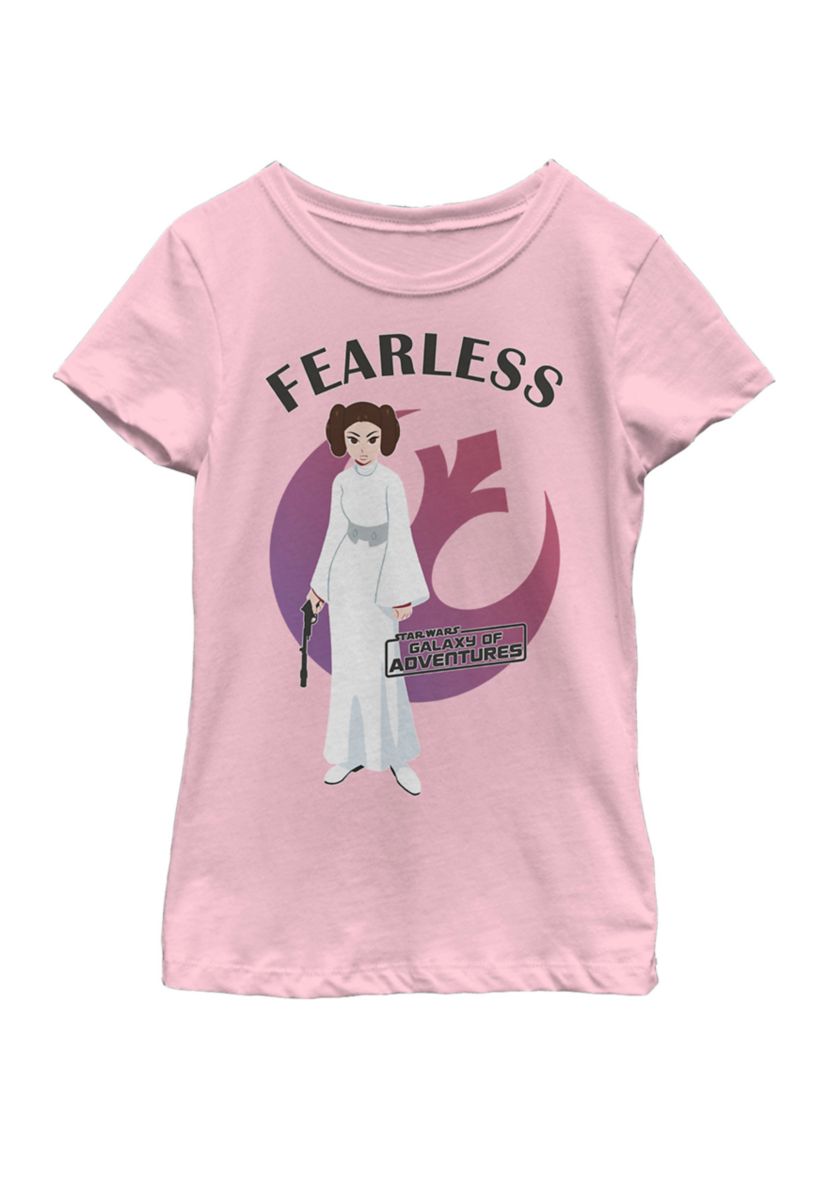 Girls 7-16 Galaxy Of Adventures Leia Fearless G1P Short Sleeve Graphic T-Shirt