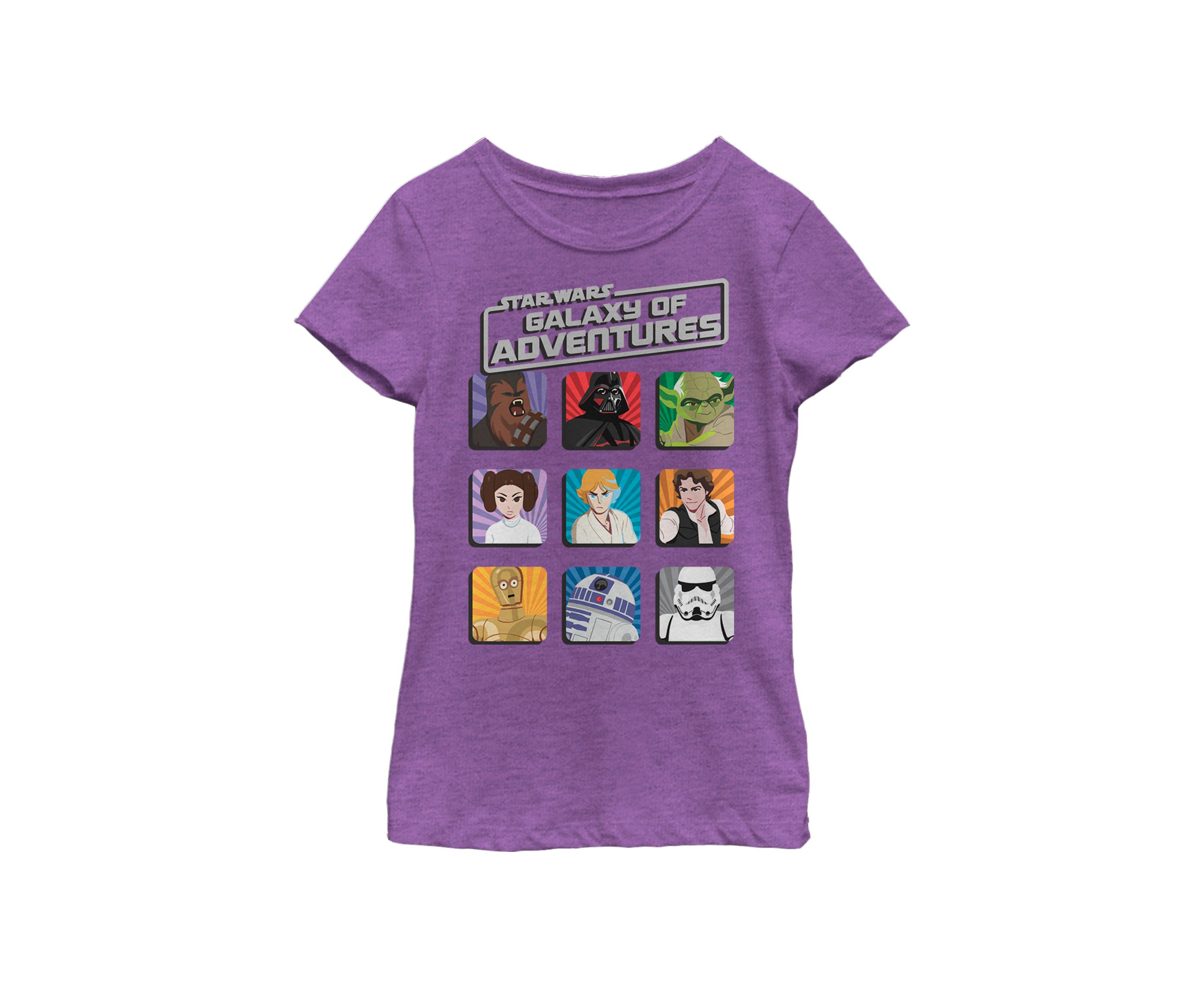  Girls 7-16 Galaxy Of Adventures Main Group Shot G1P Short Sleeve Graphic T-Shirt