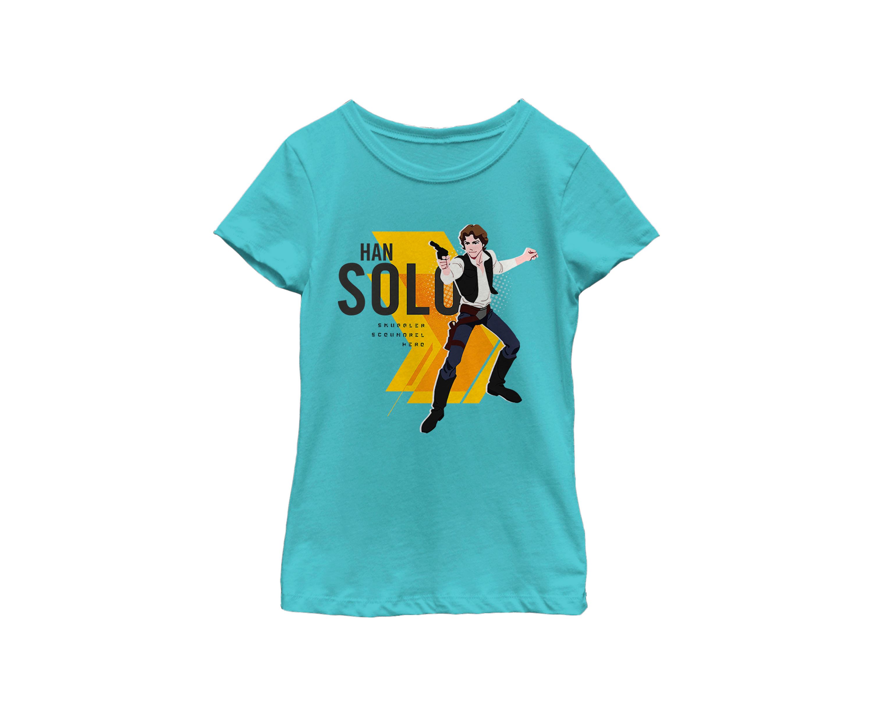  Girls 7-16 Galaxy Of Adventures Han Solo Bold B1 Short Sleeve Graphic T-Shirt