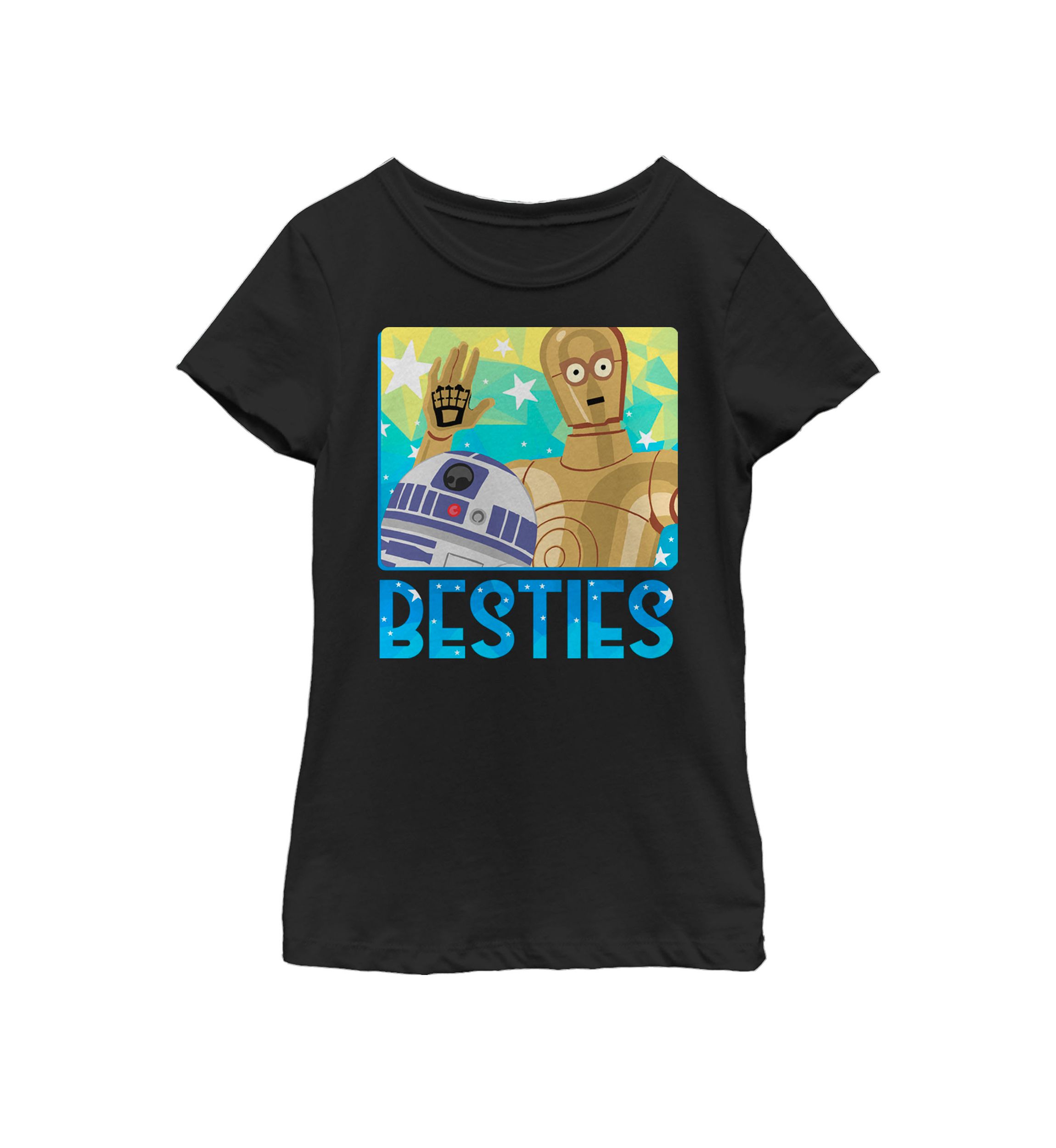 Girls 7-16 Galaxy Of Adventures Droid Besties G1P Short Sleeve Graphic T-Shirt 