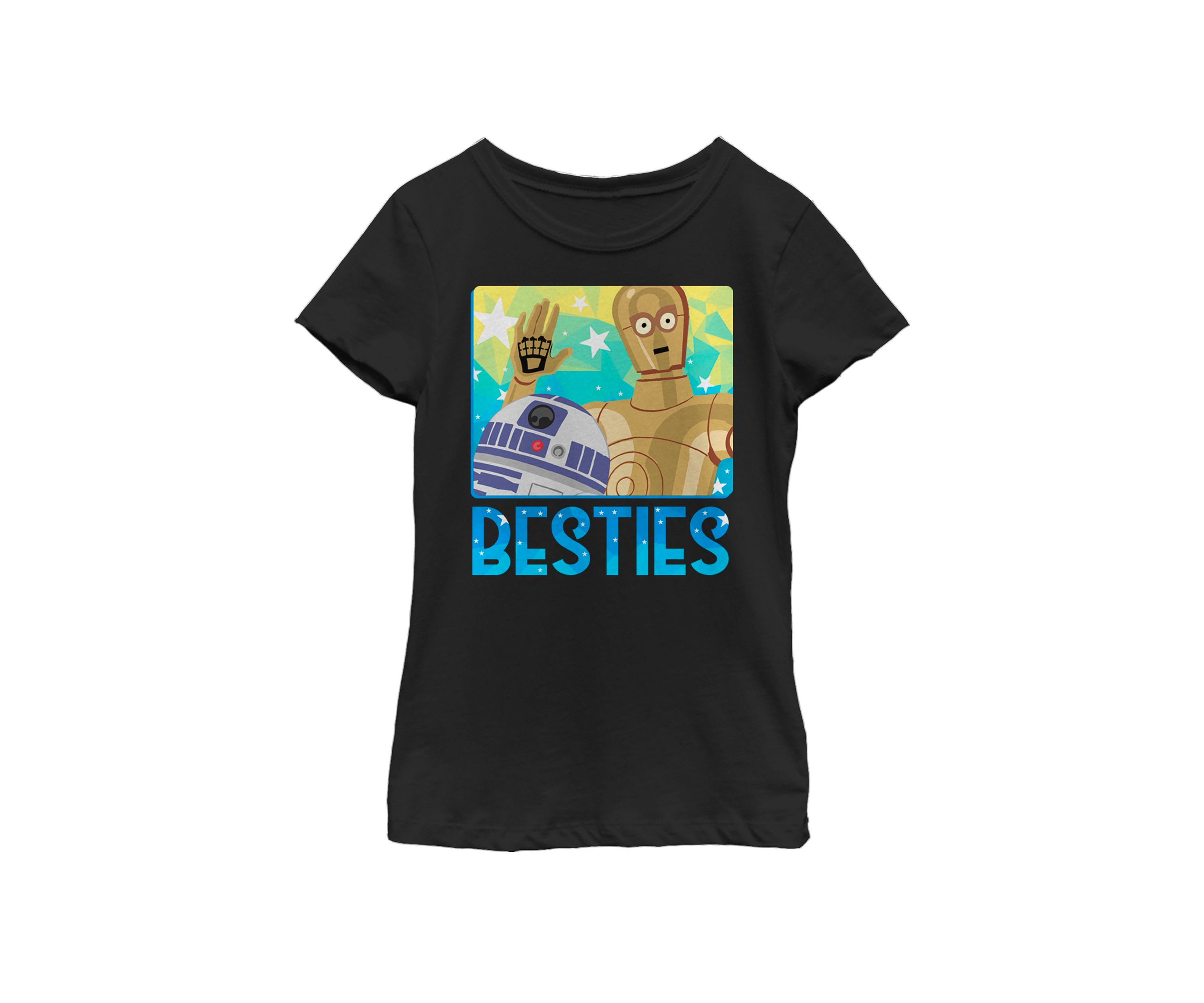 Girls 7-16 Galaxy Of Adventures Droid Besties G1P Short Sleeve Graphic T-Shirt 