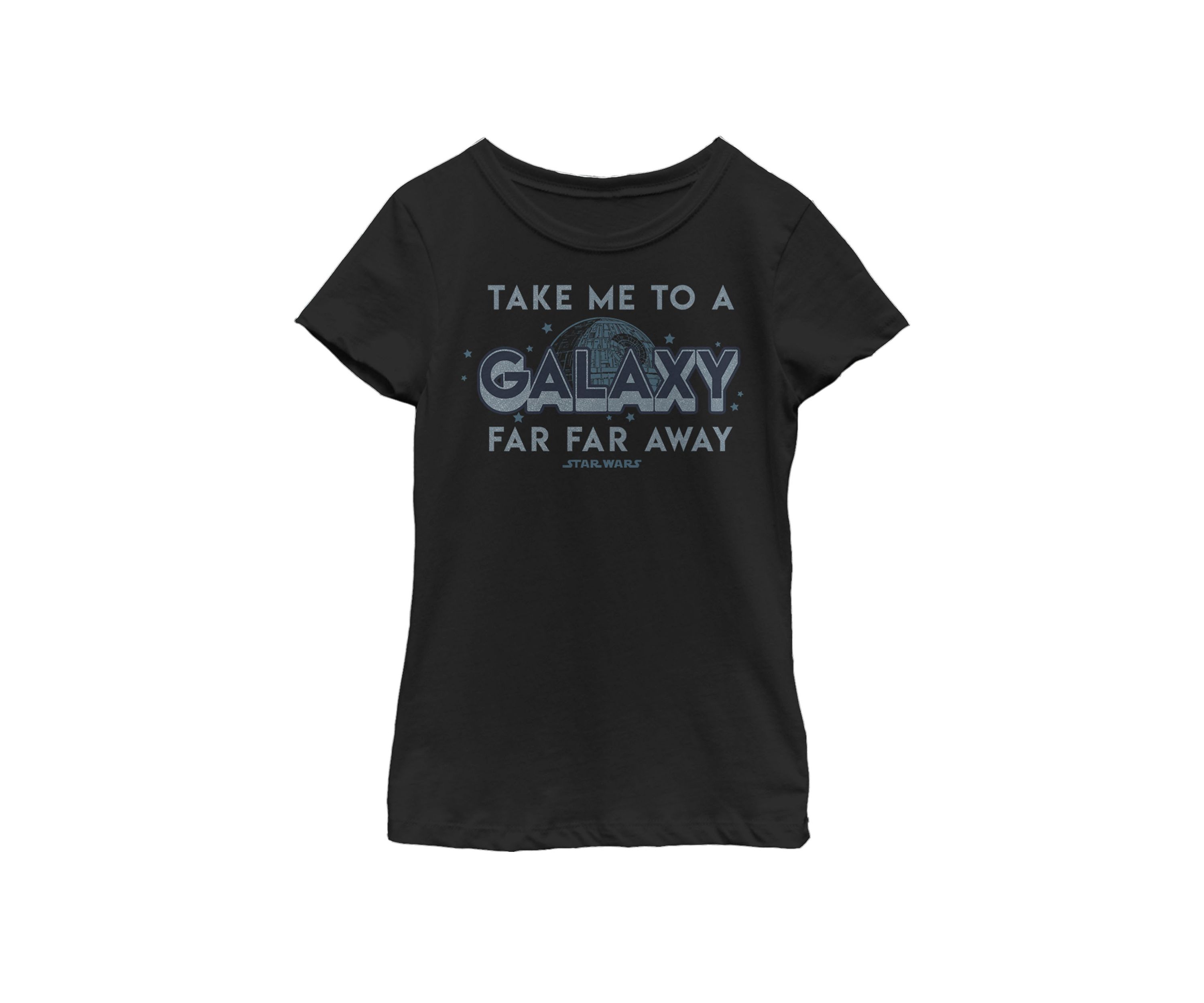 Girls 7-16 Take Me To A Galaxy Far Far Away Short Sleeve Graphic T-Shirt