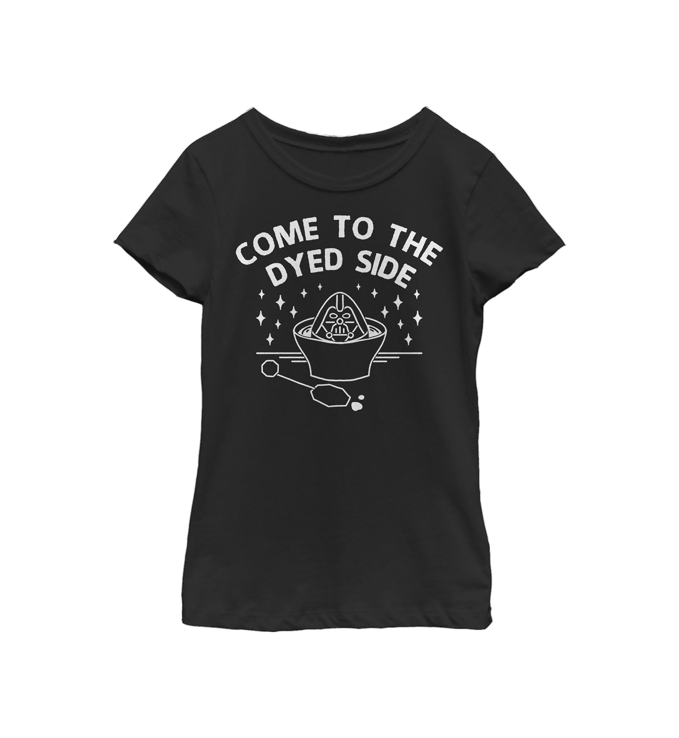 Girls 4-6x Darth Dyed Side Graphic T-Shirt