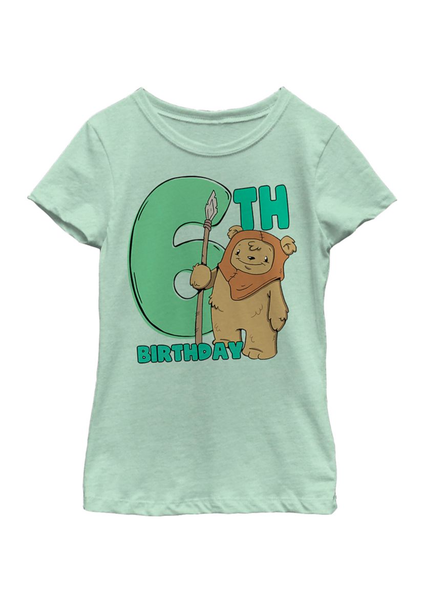 Girls 46x Star Wars Cute Ewok Six Graphic Top
