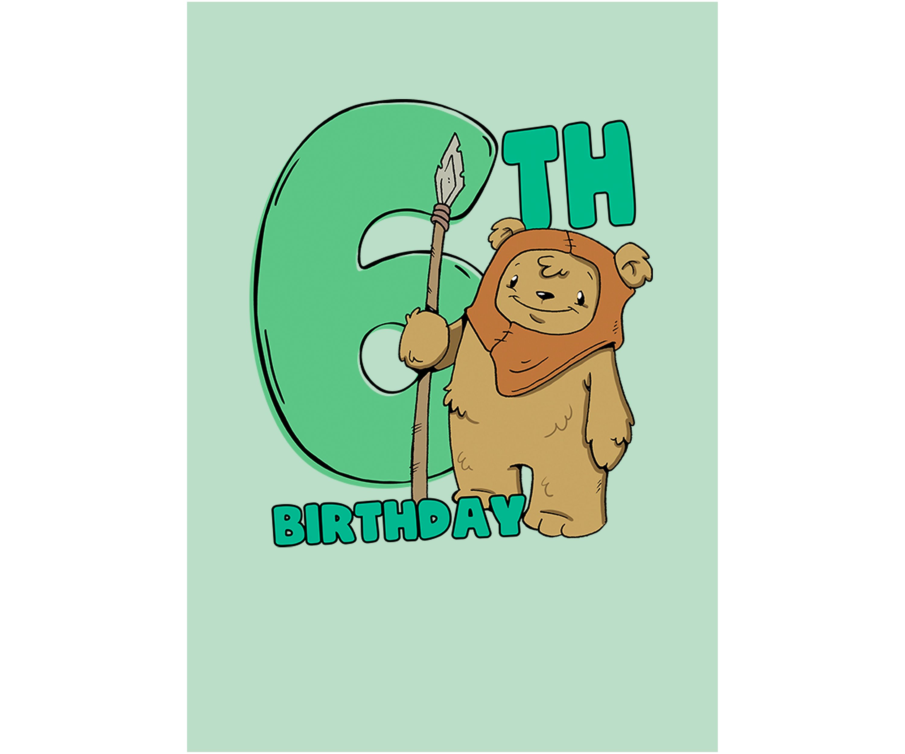 Girls 46x Star Wars Cute Ewok Six Graphic Top