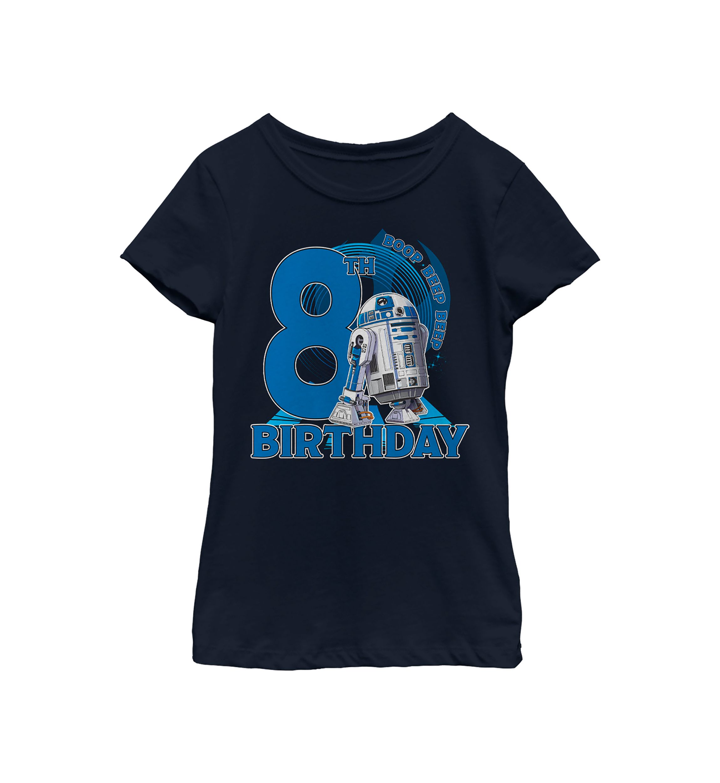 Girls 46x Star Wars 8th Birthday With R2D2 Graphic Top