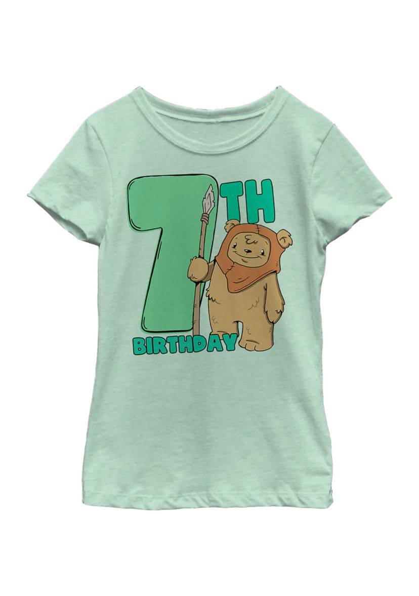 Girls 46x Star Wars Cute Ewok Seven Graphic Top