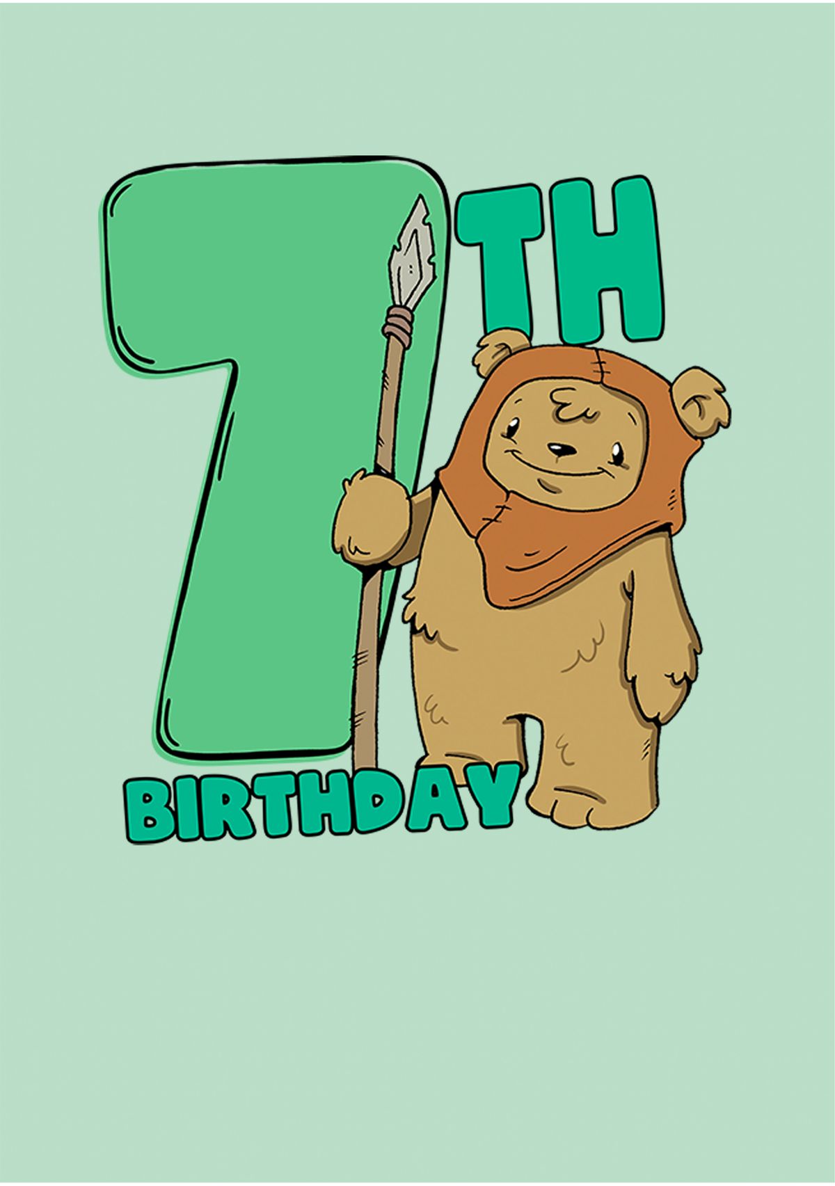 Girls 46x Star Wars Cute Ewok Seven Graphic Top