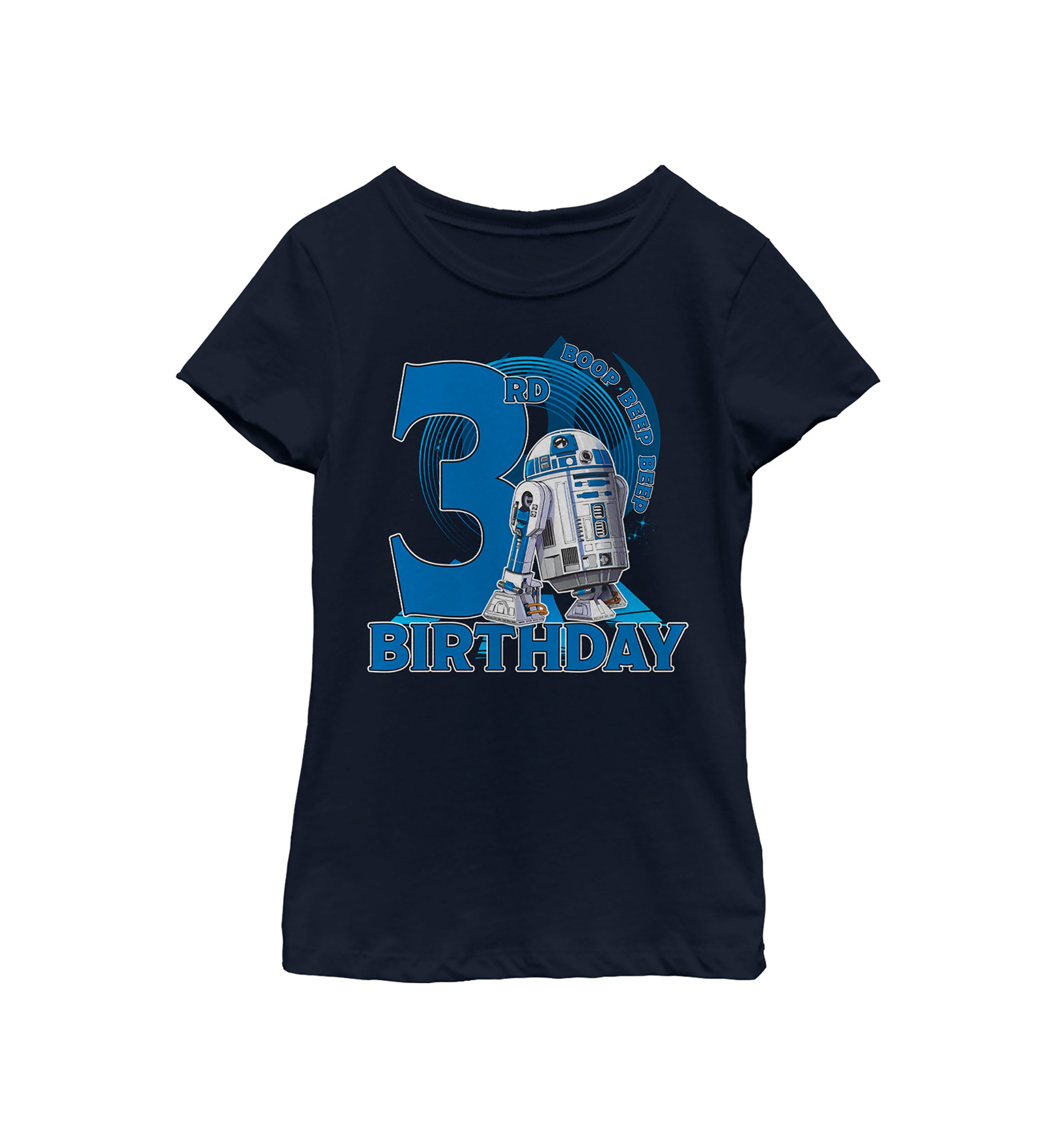 Girls 46x Star Wars 3rd Birthday With R2D2 Graphic Top