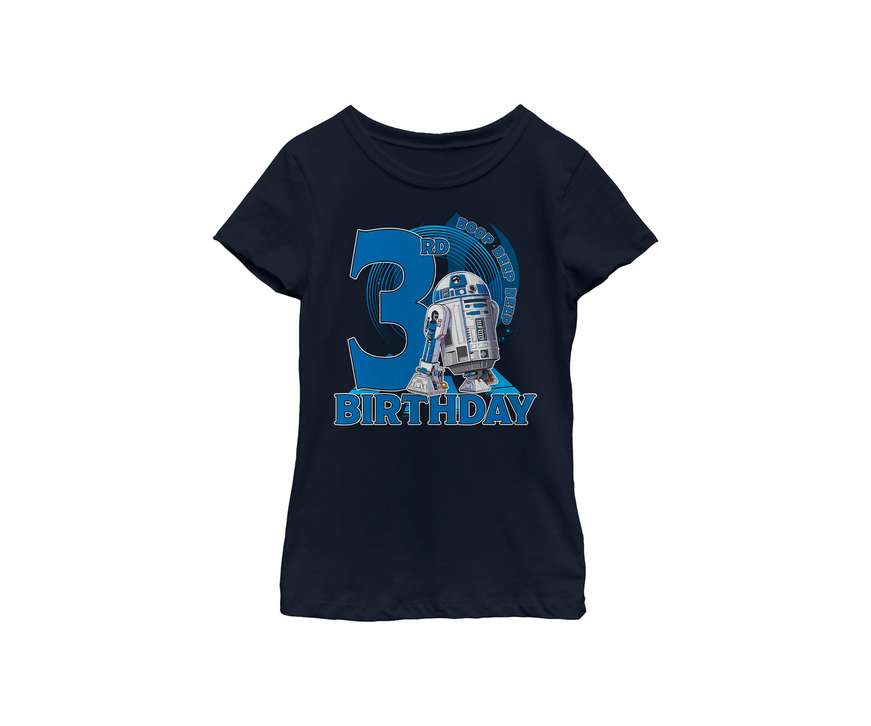 Girls 46x Star Wars 3rd Birthday With R2D2 Graphic Top