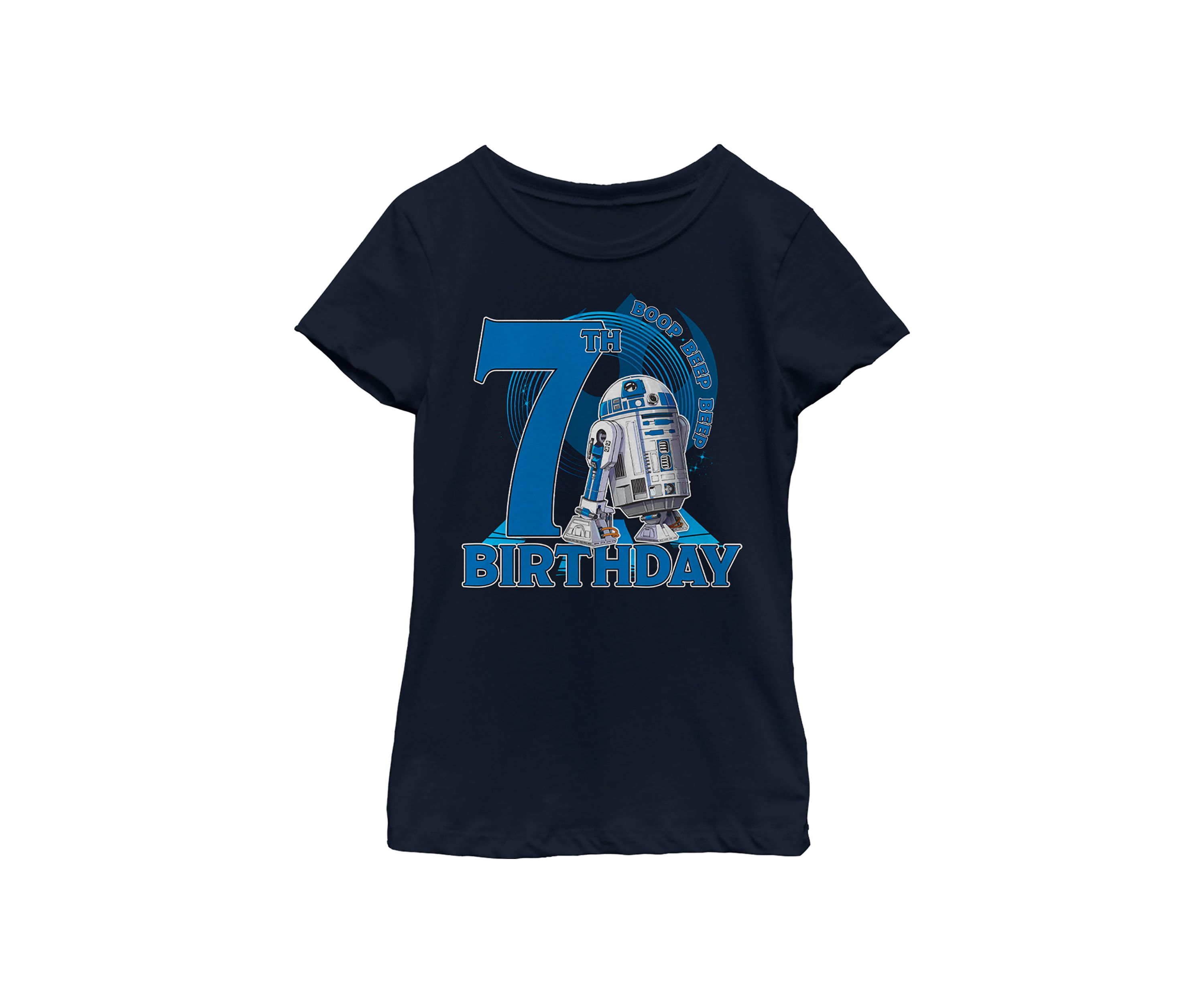 Girls 46x Star Wars 7th Birthday With R2D2 Graphic Top