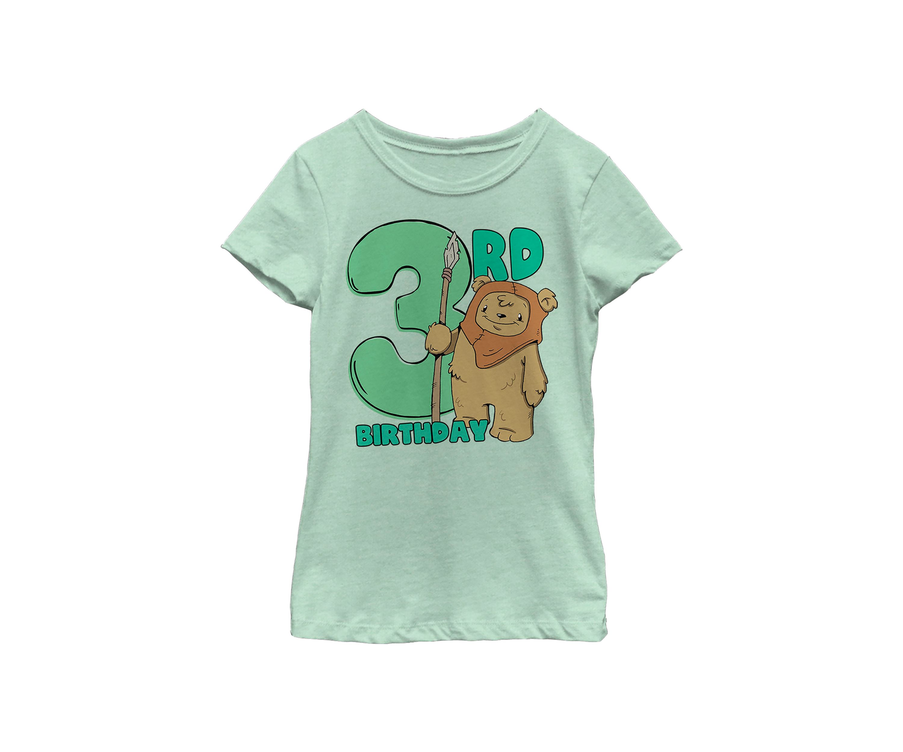 Girls 46x Star Wars Cute Ewok Three Graphic Top