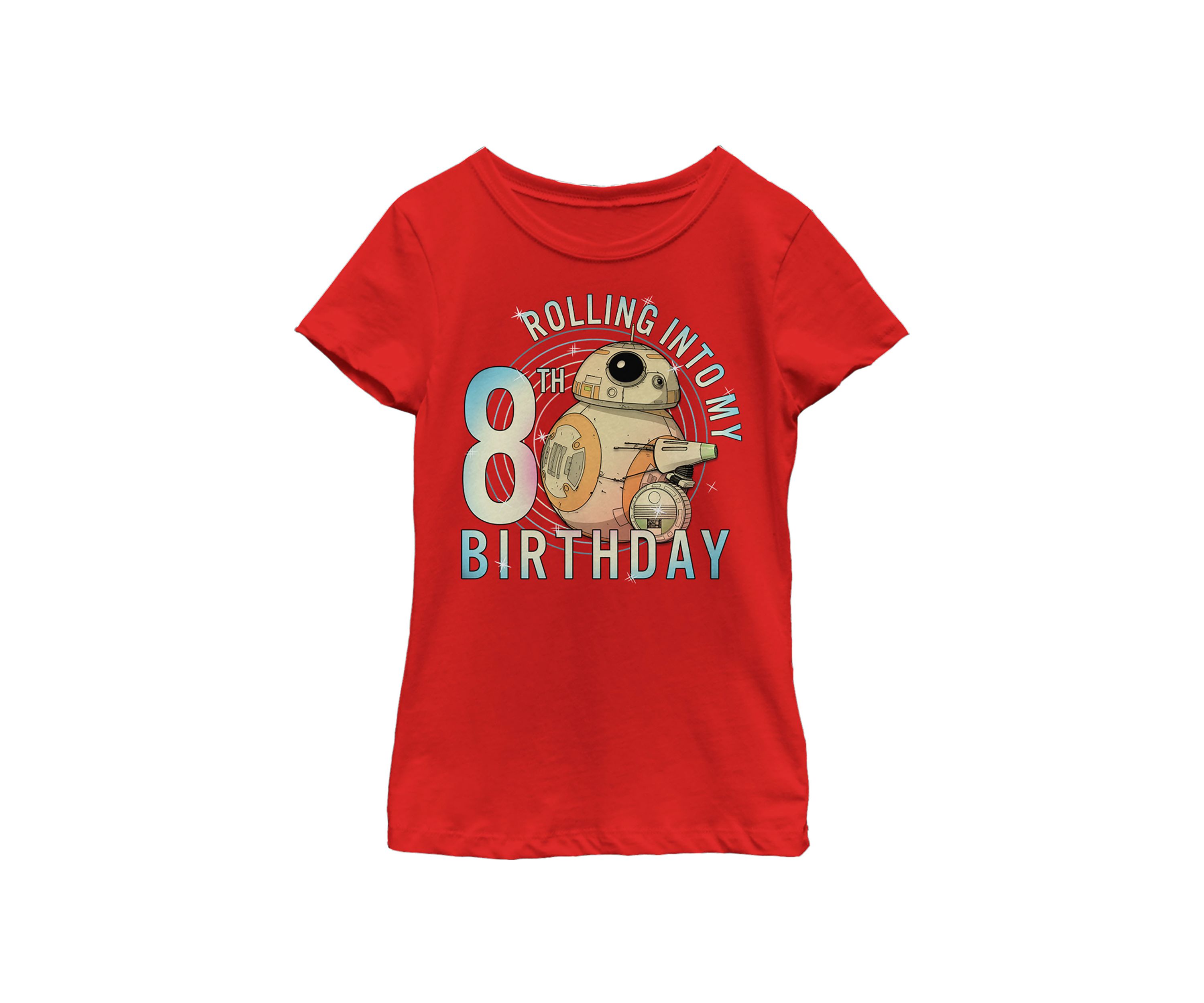 Girls 46x Star Wars Rolling Into My 8th Birthday Graphic Top