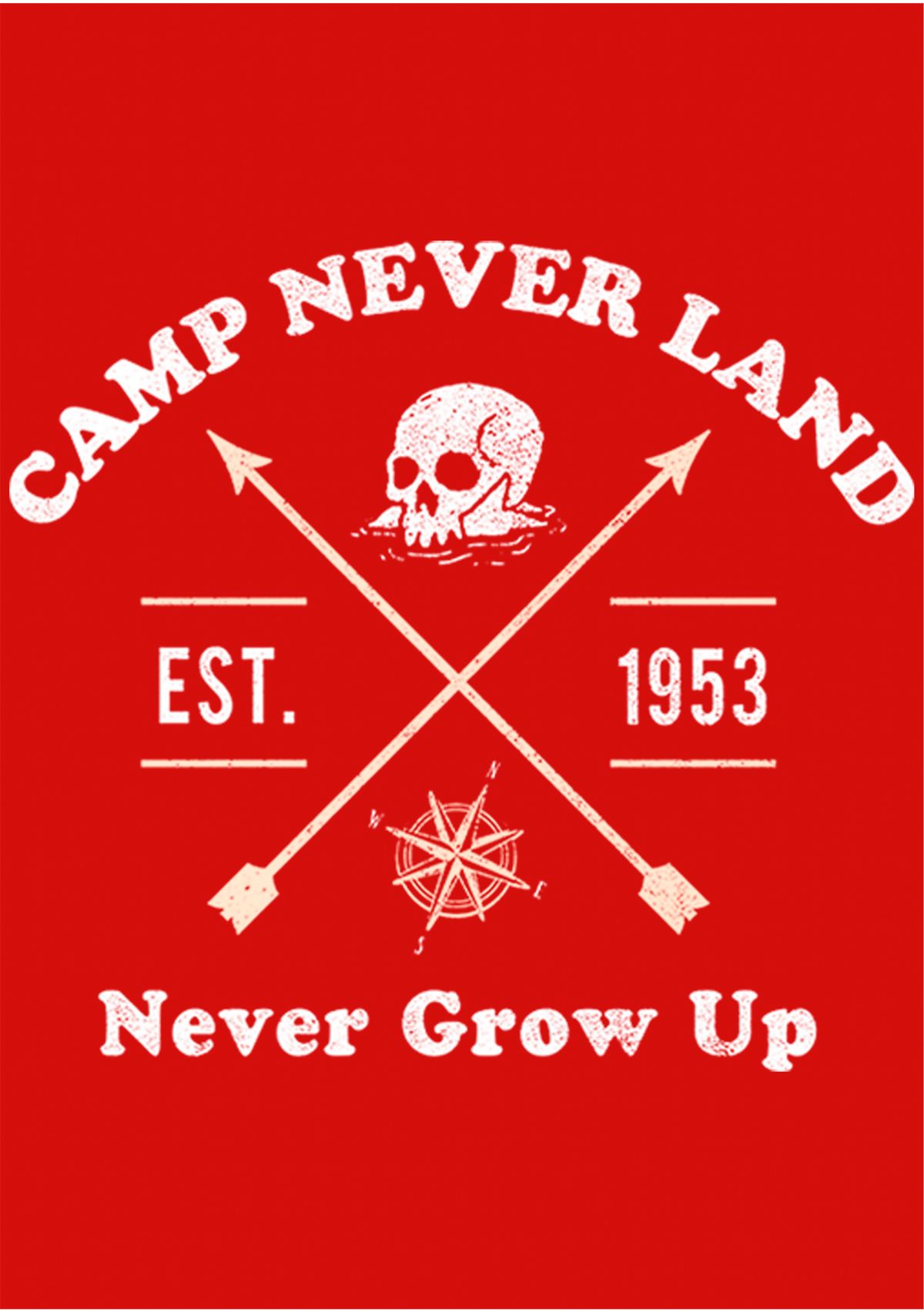  Girls 7-16 Never Land Camper Girl Graphic T-Shirt
