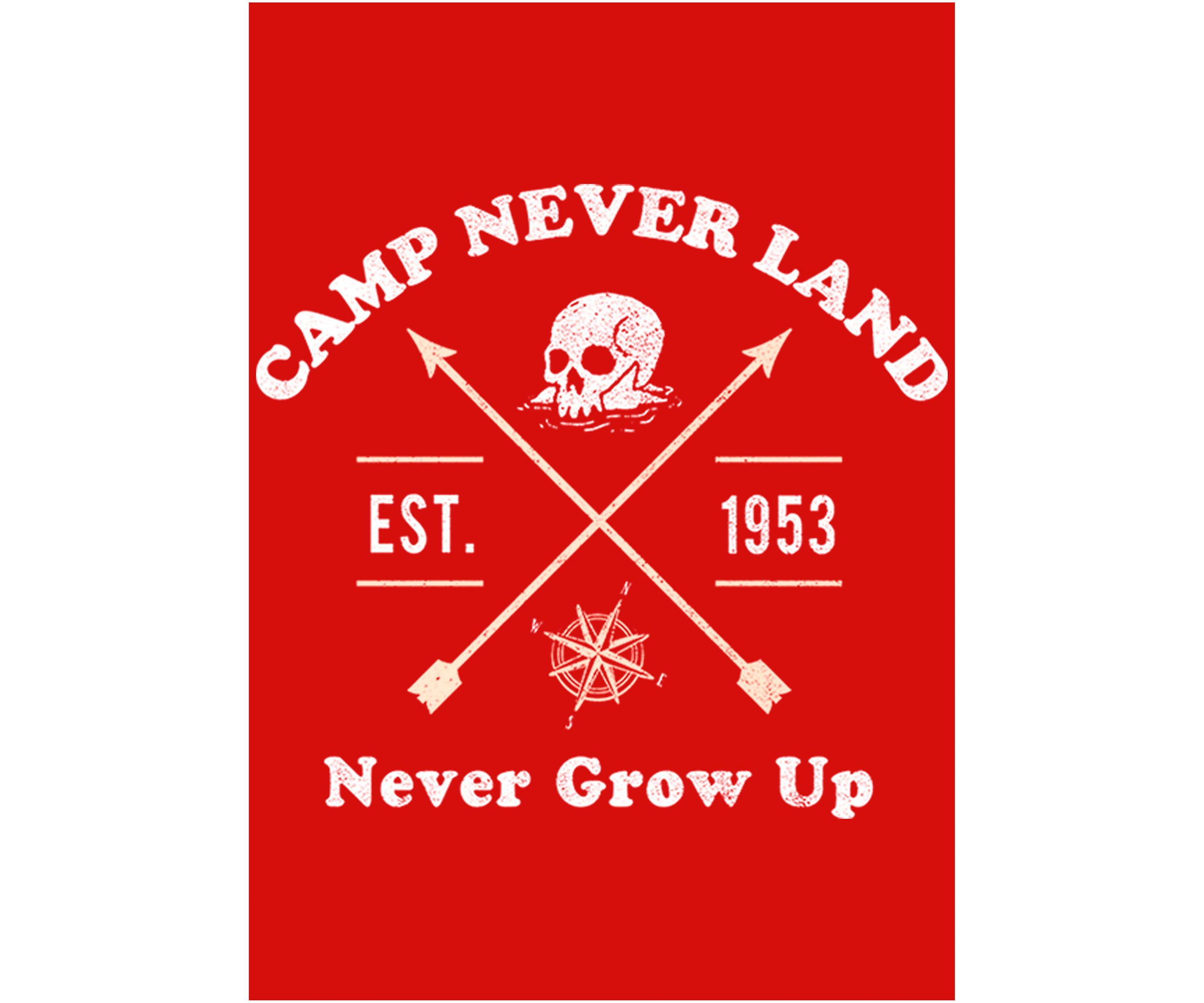  Girls 7-16 Never Land Camper Girl Graphic T-Shirt