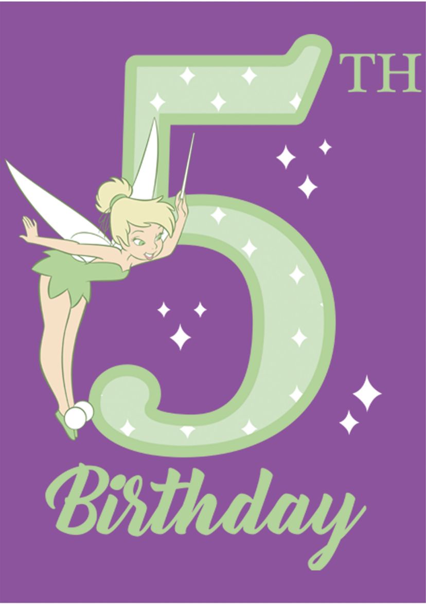 Girls 4-6x  Tink 5th Birthday Graphic T-Shirt
