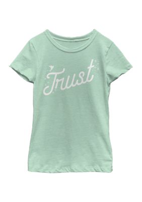 Disney Girls 4-6x Tinkerbell Need Trust Graphic T-Shirt, Mint, XSmall
