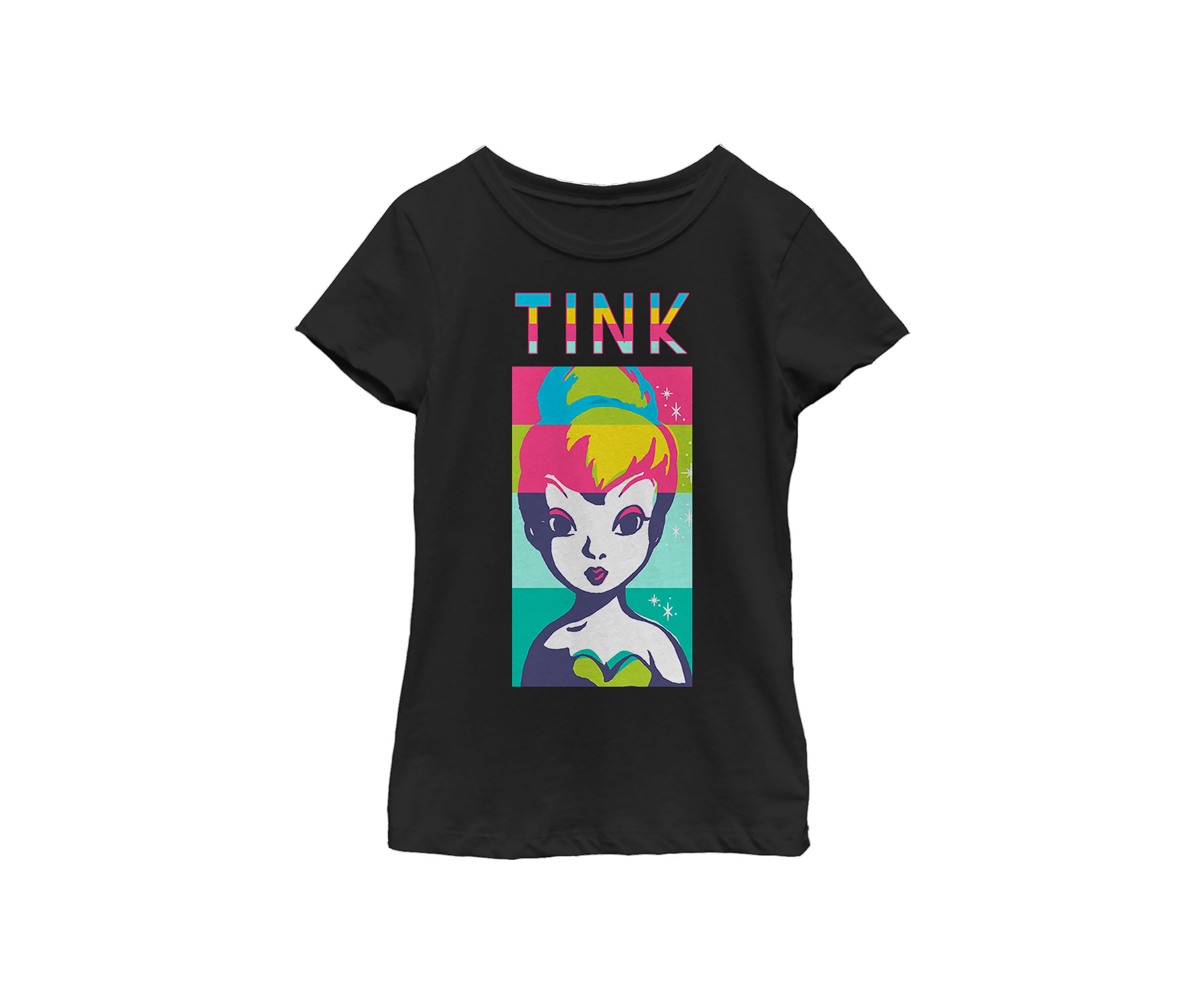  Girls 7-16 Tink Color Block Graphic T-Shirt 