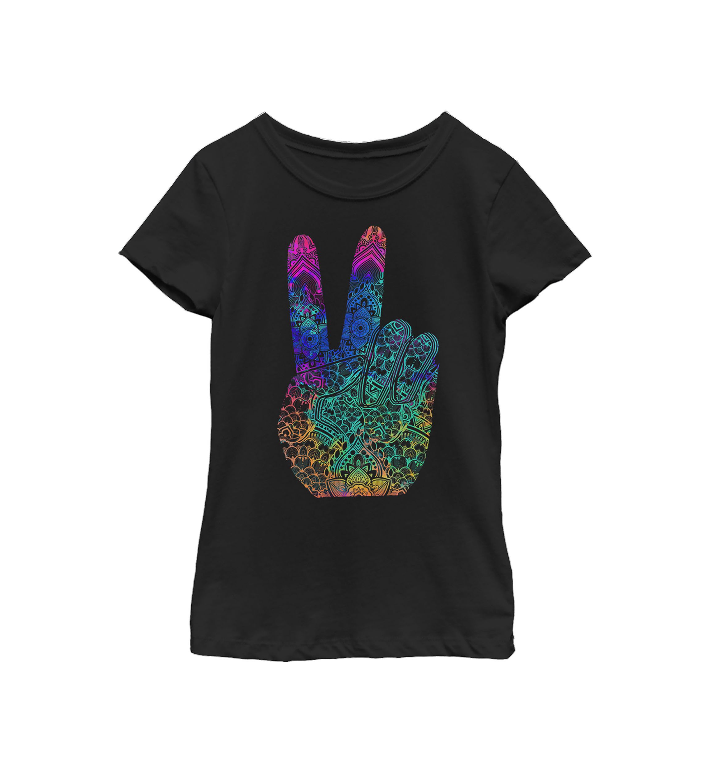 Girls 4-6x Rainbow Peace T-Shirt