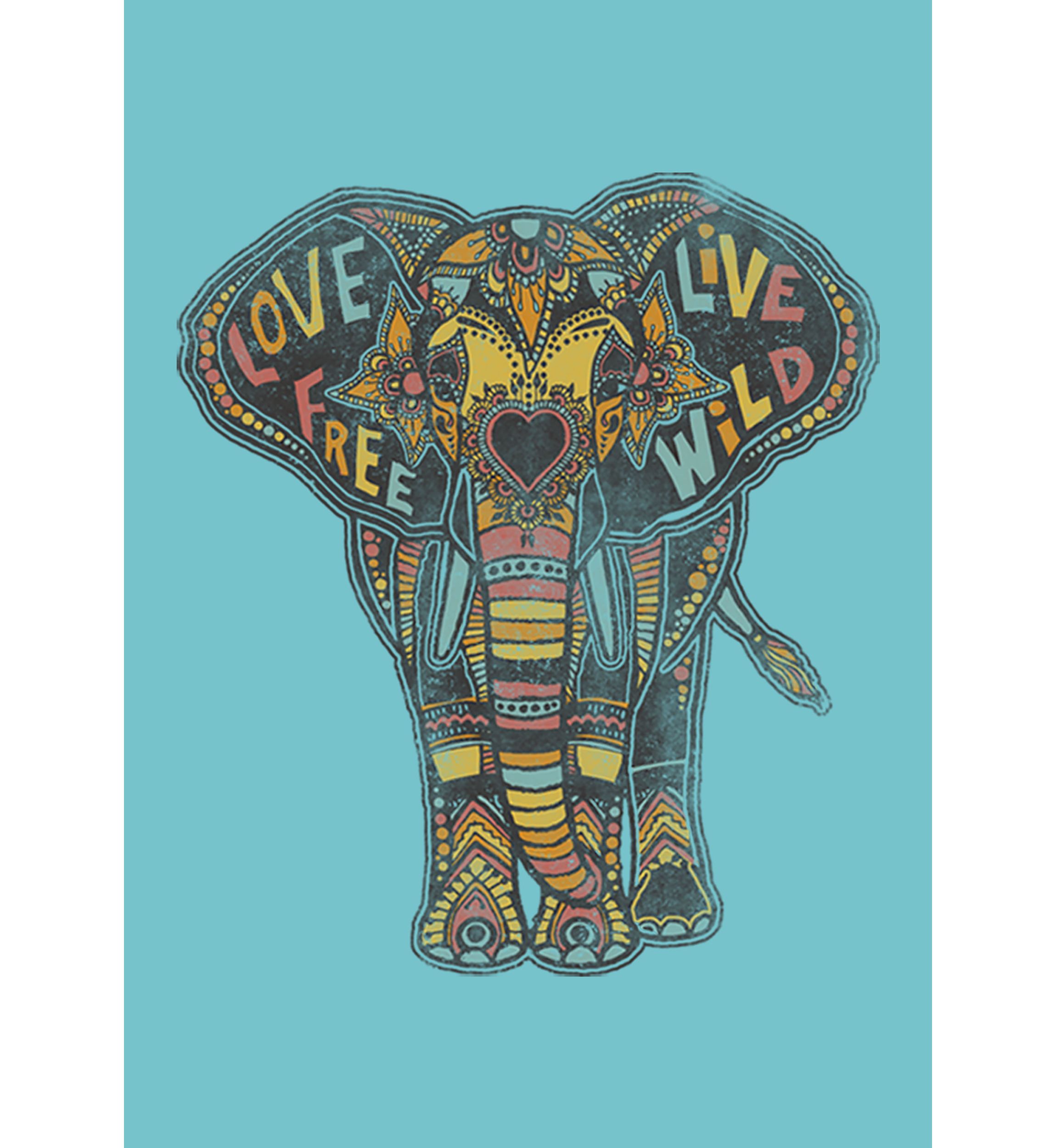 Love Elephant Graphic T-Shirt