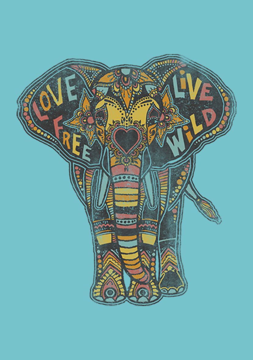 Love Elephant Graphic T-Shirt